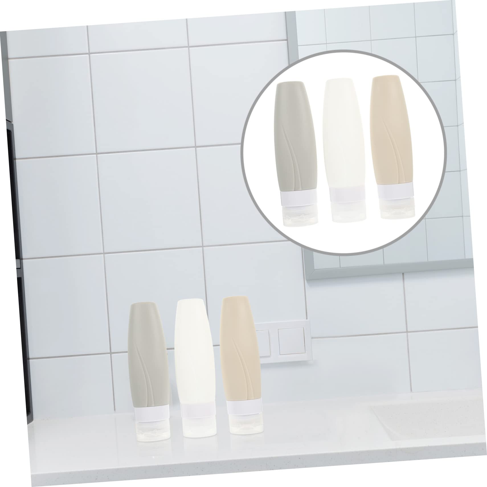 FOMIYES 9 Pz Bottiglia Di Lozione in Silicone Ricaricabile Vuoto Piccola Bottiglia Da Viaggio Sacchetti Di Plastica Per Il Trucco Flacone Cosmetico Viaggiare Gel Di Silice Conservazione