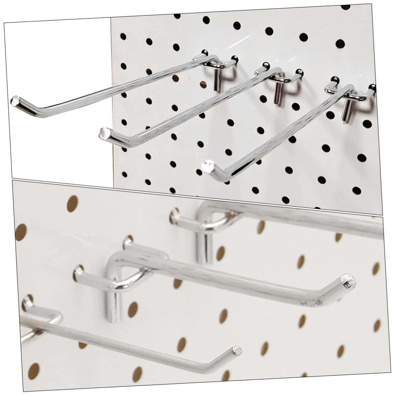 PRETYZOOM 20pcs Iron Metal Pegboard Hooks Heavy Duty Garage Hooks for Wall Tool Storage