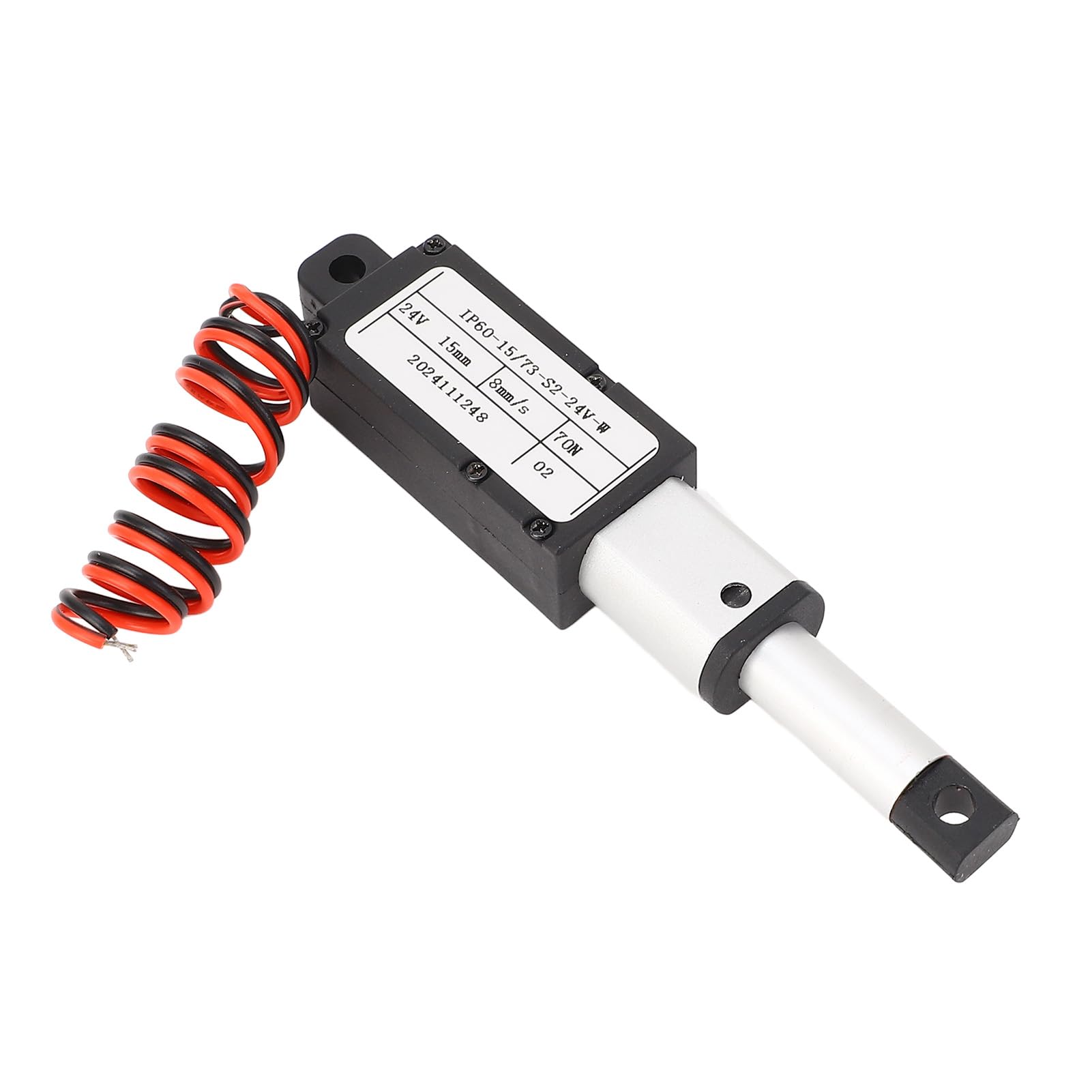 Actuador Lineal de 24 V, Movimiento de Carrera eléctrico, sofá, Aplicaciones versátiles, Compacto y liviano, Durabilidad para servos, Puertas de gabinetes, Pinzas robóticas.