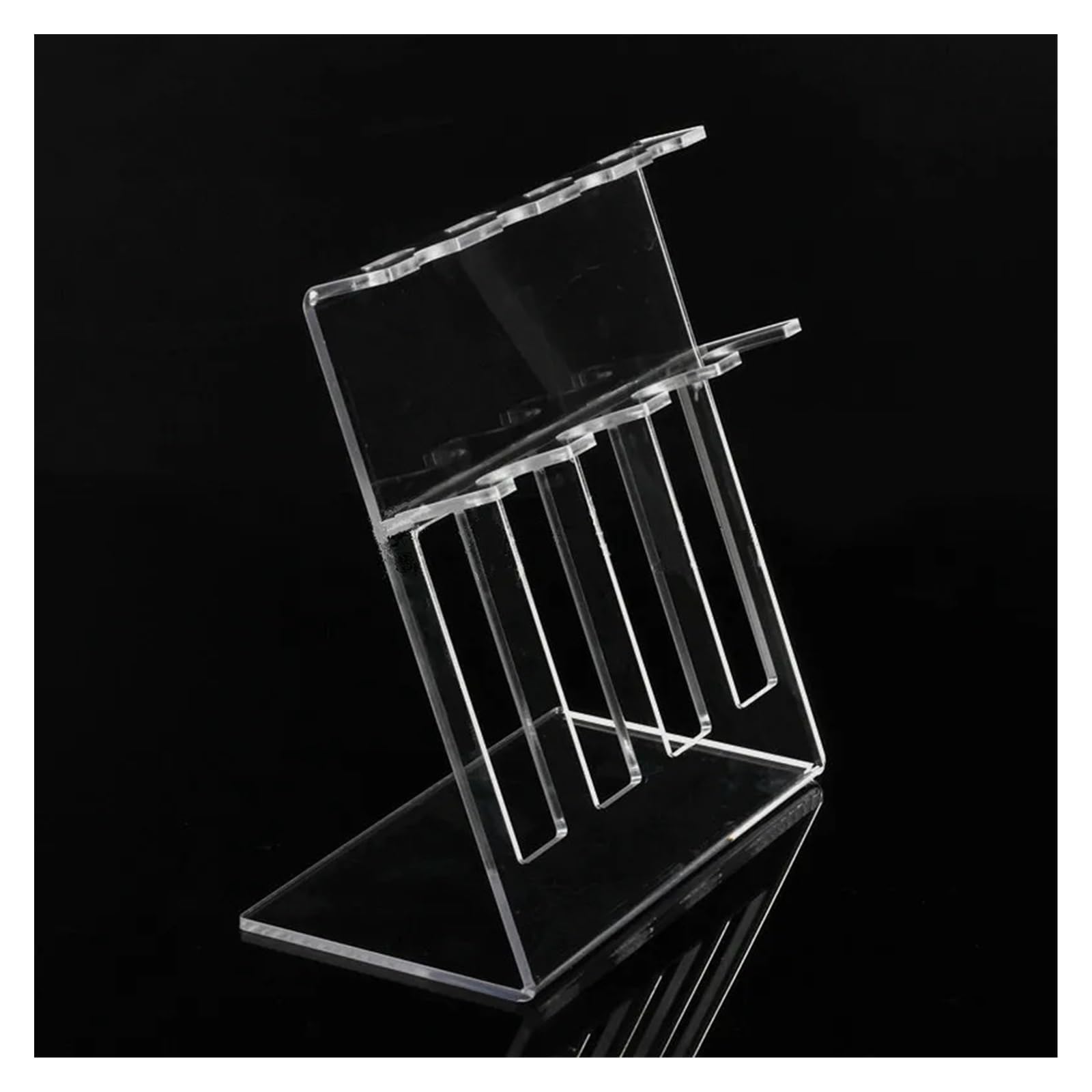 Stojak na probówki laboratoryjne z akrylowym wyświ Stojak na pipety laboratoryjne Przezroczysty stojak na pipety Uchwyt PMMA w kształcie litery Z do 5 pipet wielokanałowych/pipet jednokanałowych