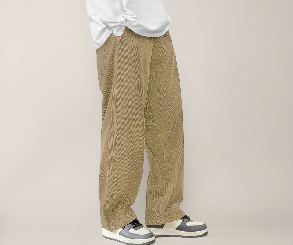 SMOWKLY Men's Corduroy Trousers - Image 1