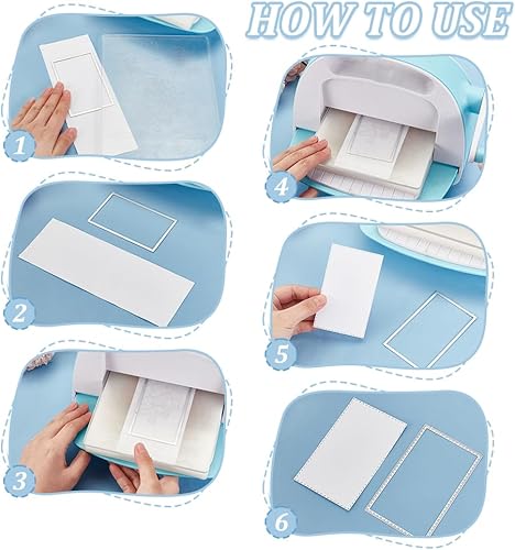 Miniatura 4 de BENECREAT 6 juegos de troqueles de corte de metal para álbumes de recortes, troqueles de anidación con caja de almacenamiento transparente para