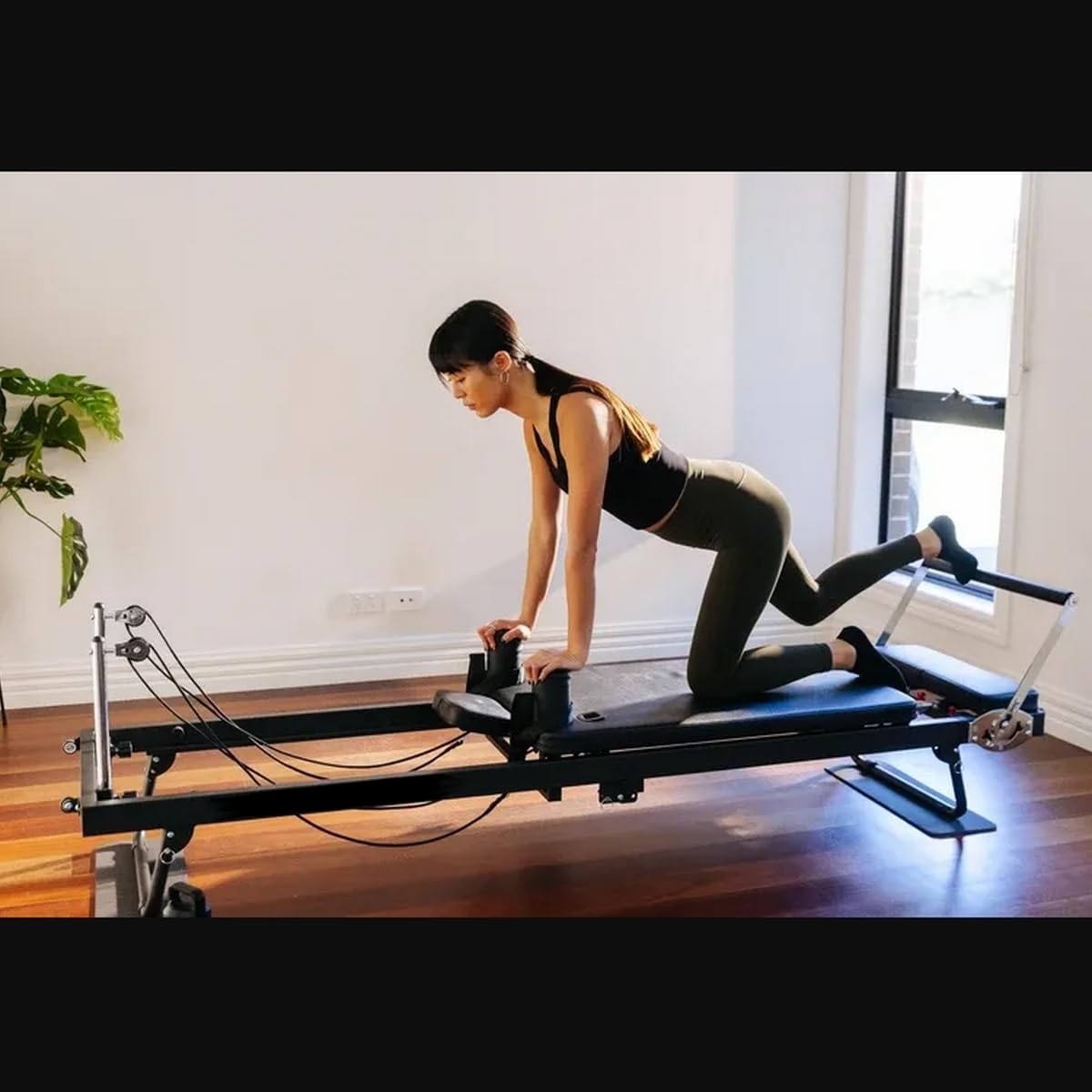 GORICA Reformer Macchina fitness allenamento casa pieghevole regolabile