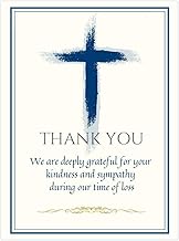 Elcer Celebration of life Funeral thank you cards with envelopes Catholic Christian Sympathy acknowledgement Thank you Cards