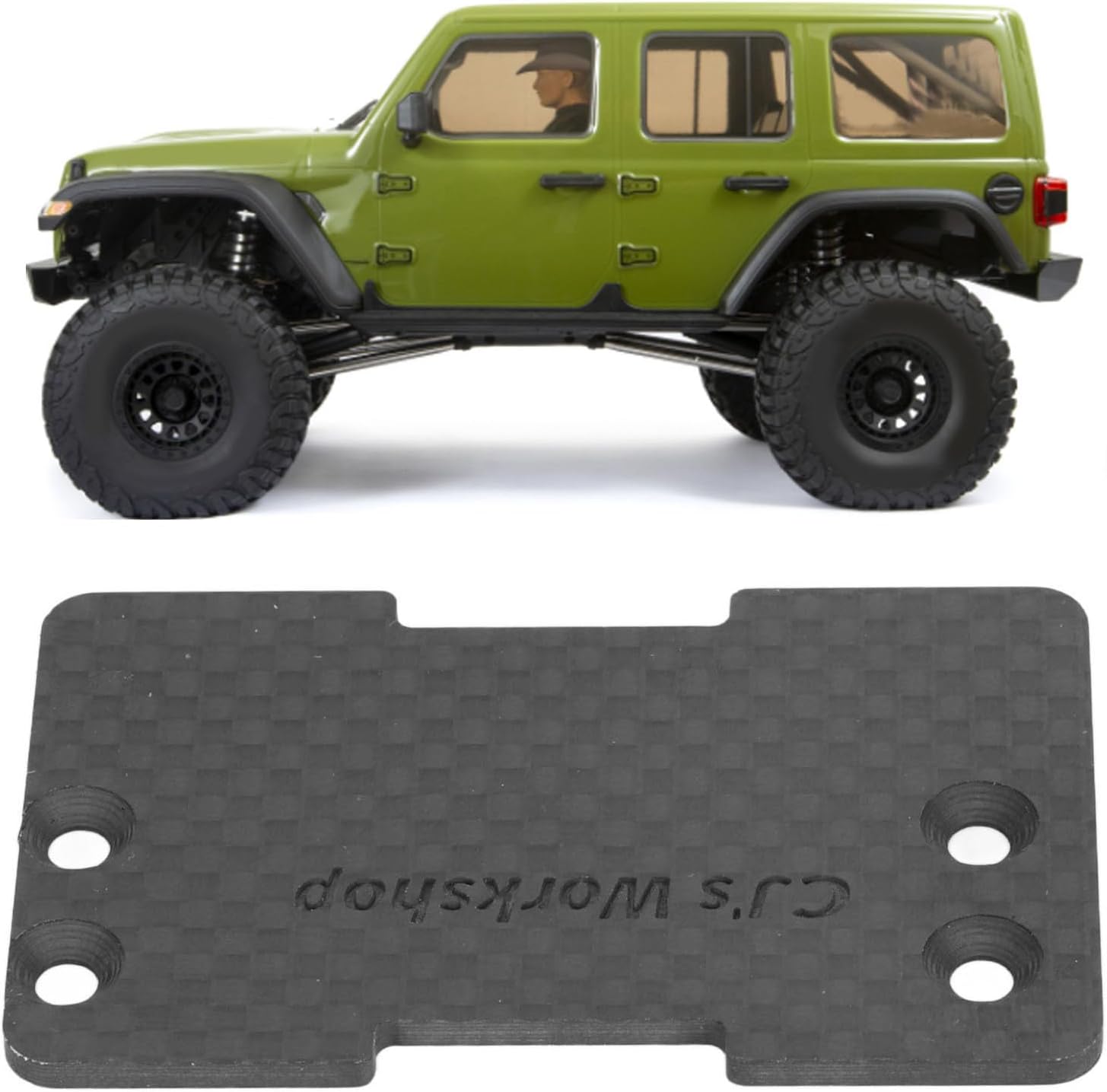 RC Battery Plate, Lightweight Durable Carbon Fiber Mounting Tray Custom Fit Enhanced Performance for 1/10 Scale RC Crawlers Off-Road Rock Crawling Hobbyist Upgrades Racing Enthusiasts
