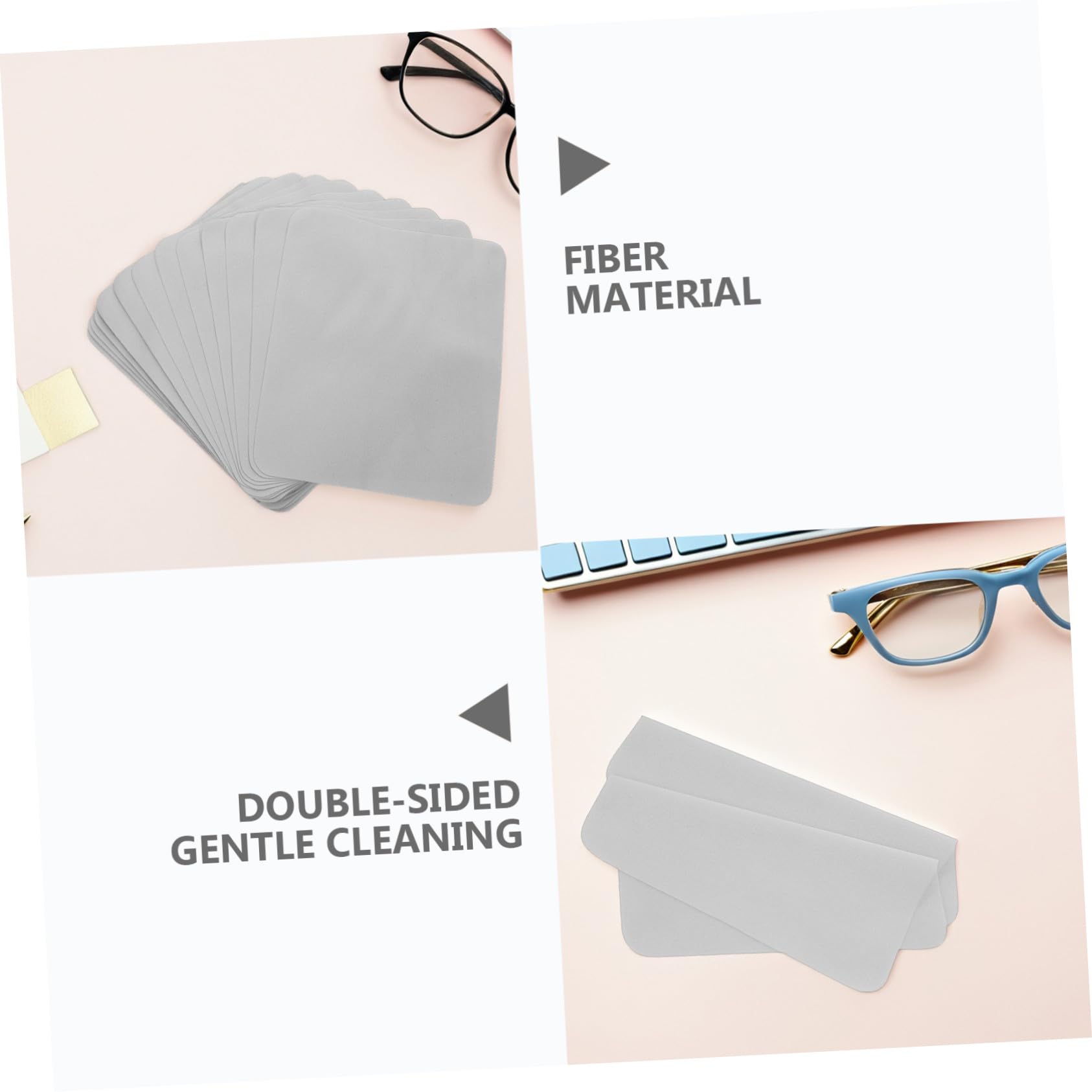 ORFOFE 100pièces Lingettes Microfibre pour Lunettes Lot de Chiffons de Nettoyage pour Verres Téléphones et Écrans