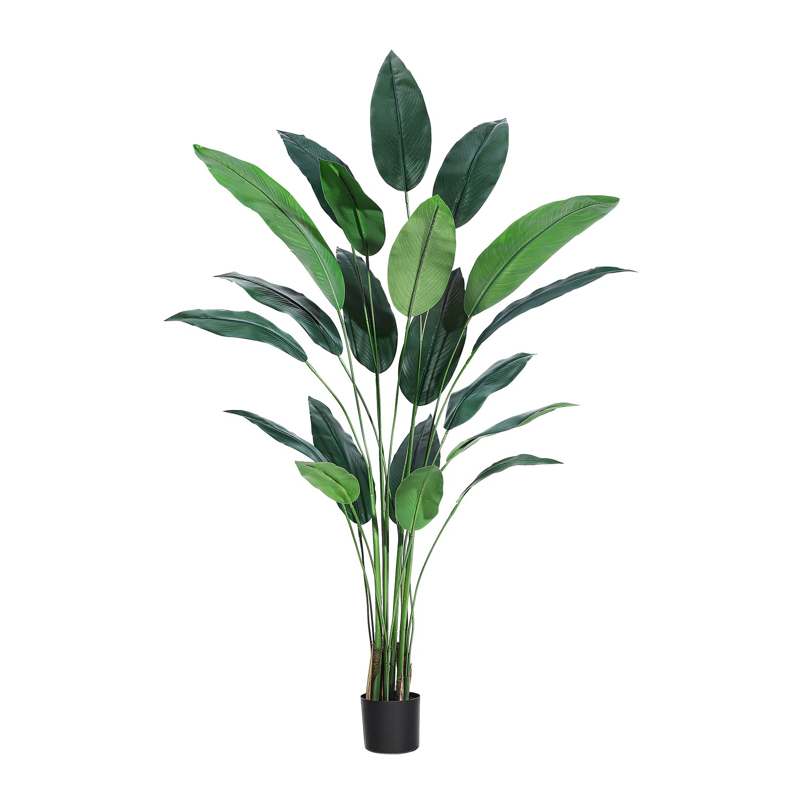 Artificial Bird of Paradise Plant 7 ft(84 in) Fake Palm Tree for Indoor Outdoor Modern Decor Faux Plants for Home Office Perfect Housewarming Gift with 20 Trunks Faux Leaves 1 Pack