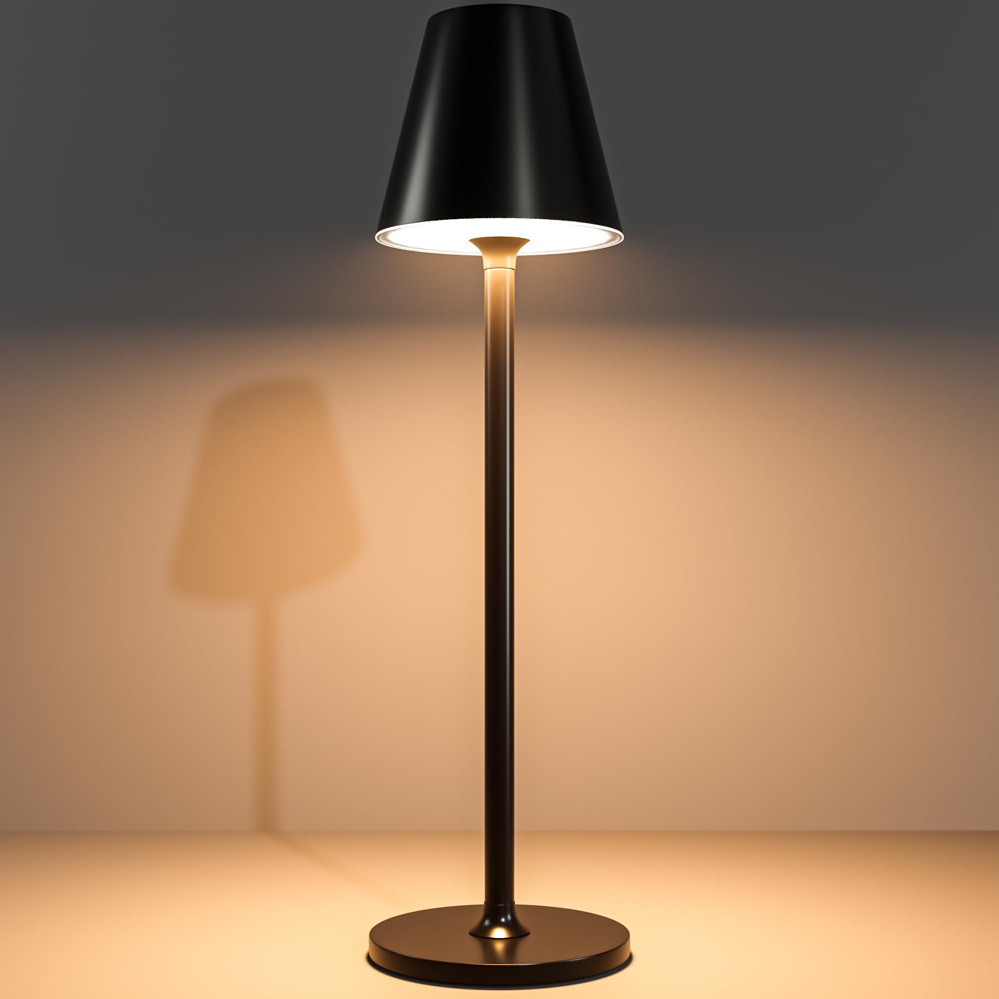 Modern Rechargeable LED Table Lamp - Black