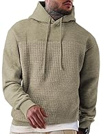 【MATERIAL】Mens casual hoodies pullover are made of 75% Polyester+25% Cotton, chic Waffle fabric is lightweight, soft, and with great elastic. Casual cotton hooded sweatshirts autumn are regular fit, makes you feel comfortable and breathable. 【FEATURE...