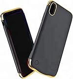 Ultra Thin 6.000 mAh QI Funda de bater?a de Carga para iPhone XS MAX/XR/XS/X Recargable Funda de Carga para bater?a de Reserva de bater?a extendida Banco de energ?a ? Negro/Oro XR Ultra Thin 6.000 mAh QI Funda de bater?a de Carga para iPhone XS MAX/XR/XS/X Recargable Funda de Carga para bater?a de Reserva de bater?a extendida Banco de energ?a ? Negro/Oro XR
