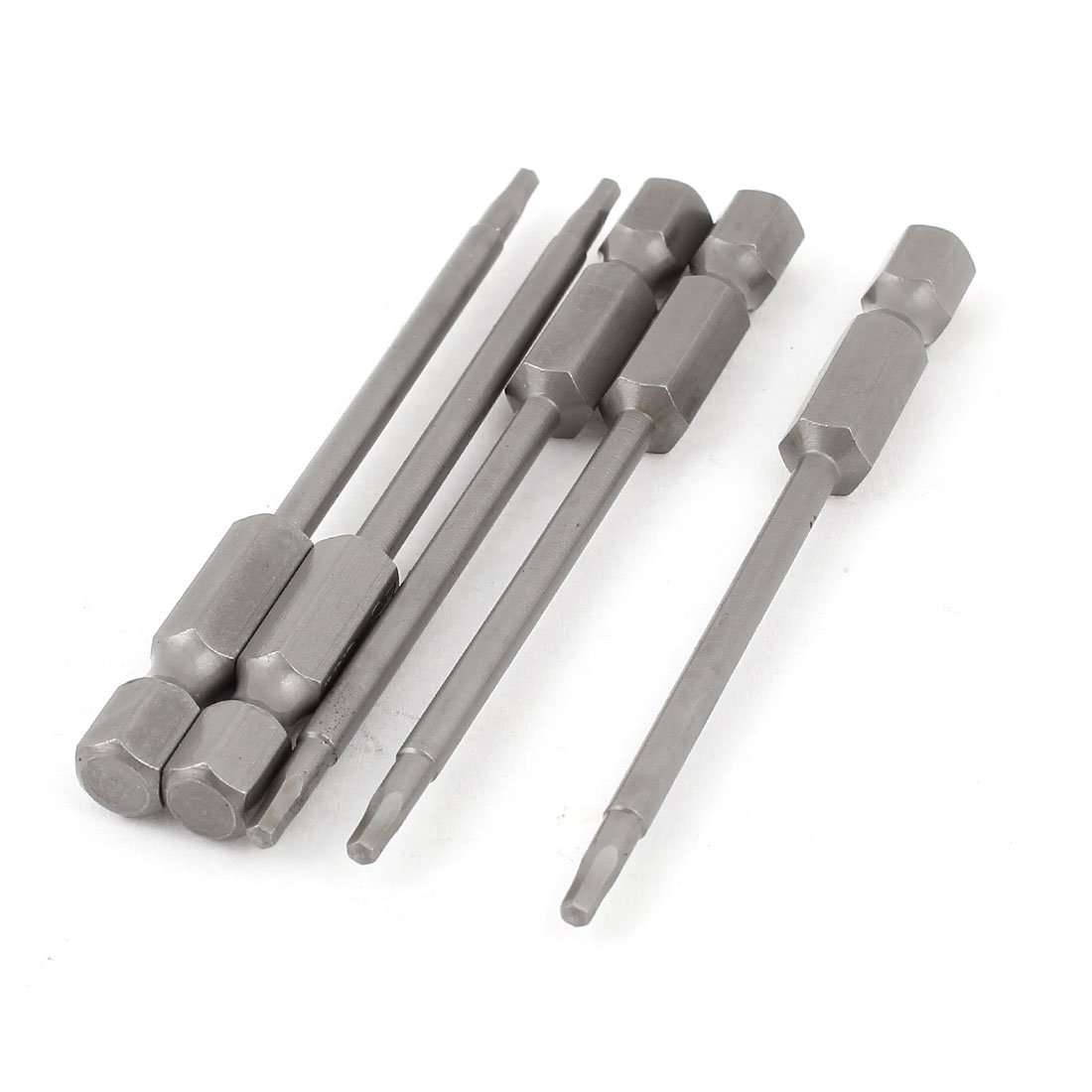sourcing map 1/4 Inch Shank 2mm Hex Head Magnetic Screwdriver Bits 5pcs