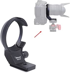 Metal Tripod Mount Ring, iShoot Lens Collar Holder for Nikon AF-S NIKKOR 28-300mm f/3.5-5.6G ED VR Lens, Built-in ARCA Type Quick Release Plate Compatible with Tripod Ball Head of ARCA-Swiss Fit