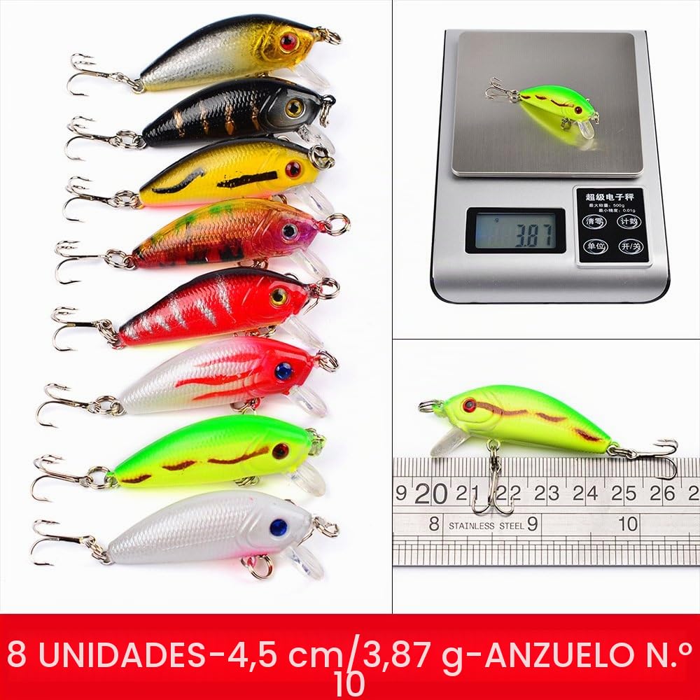 48PCS Cebo de Pesca Señuelos de Pesca con Ganchos Cebos Artificial Swimbait Manivela Cebo Cucharillas Pesca Accesorios Aparejos De Pesca para la Pesca #2