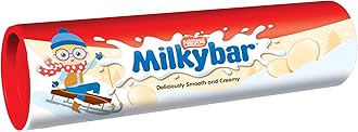 Milkybar Buttons Giant Tube | 80g of Creamy White Chocolate Buttons | Festive Treats for Sharing, Stocking Fillers & Christmas Gifting