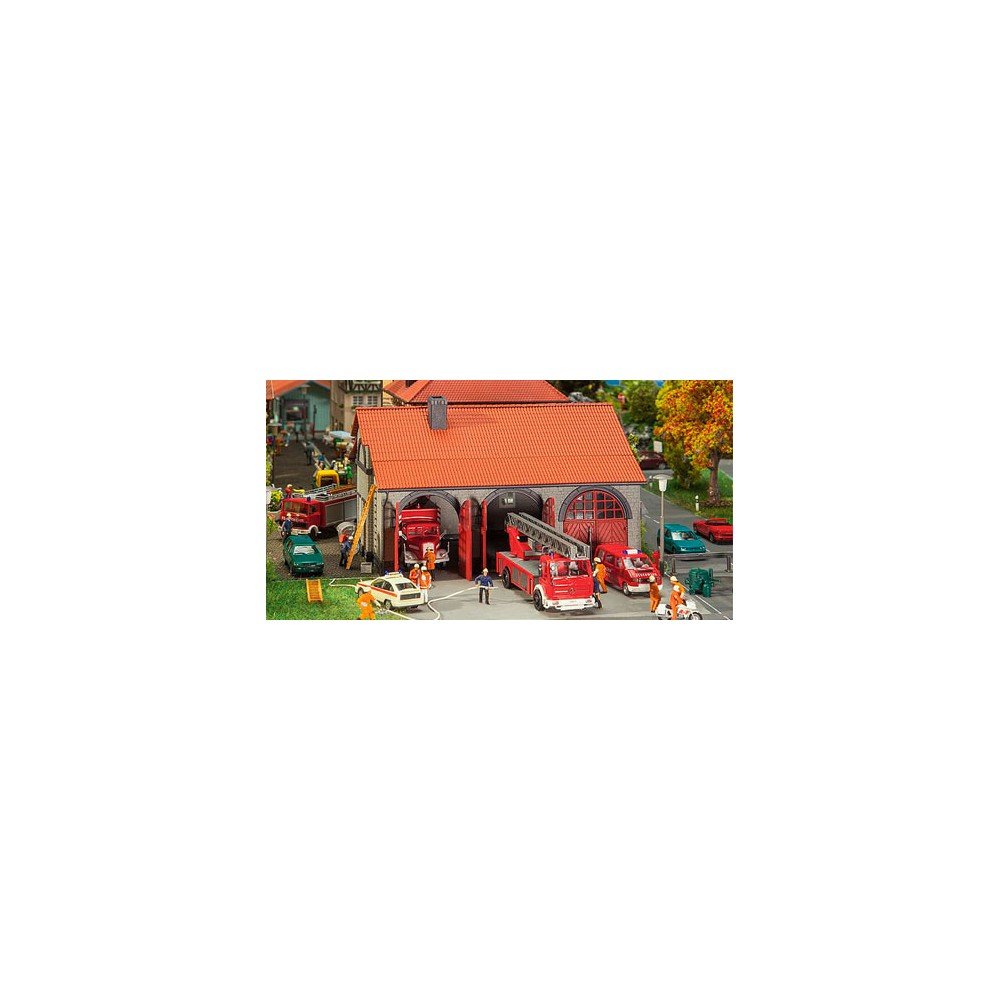 FALLER Fire Brigade Engine House Model Kit II HO Gauge 130162