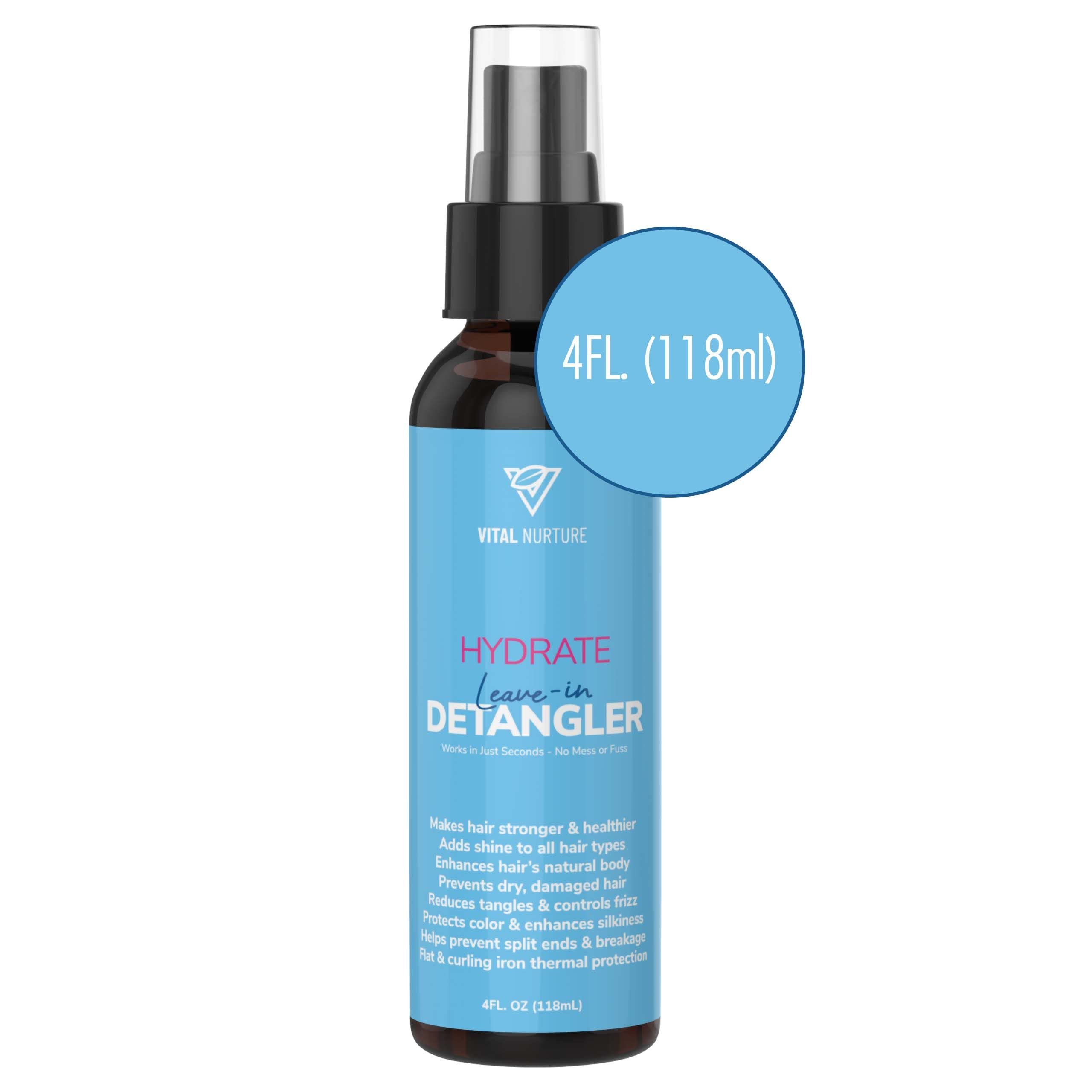 Hidrata desenredante sin enjuague, añade brillo instantáneo al cabello seco y dañado, espray desenredante antiencrespamiento con aceite de argán y aloe vera, protección térmica para 7