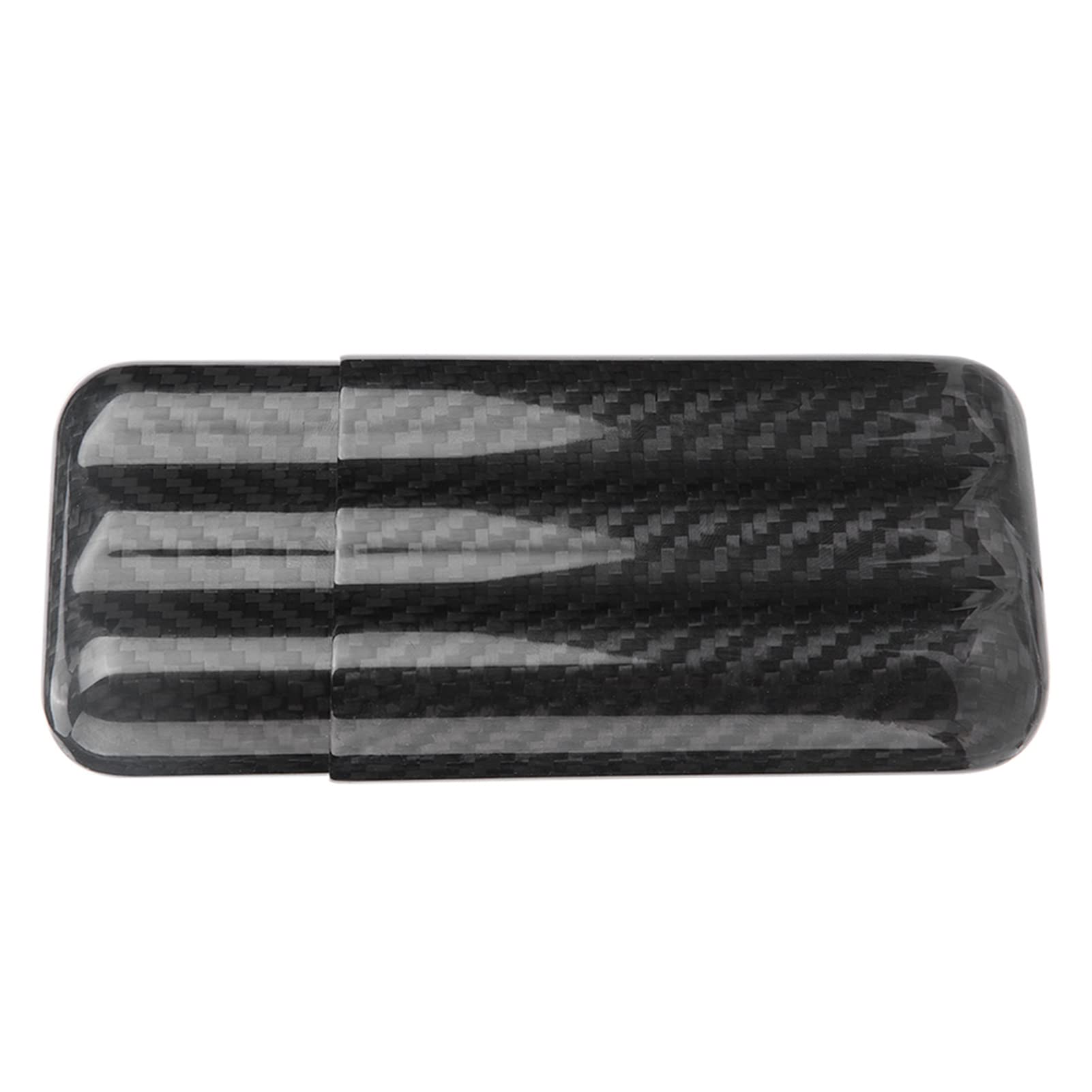 Scatola di Sigari Umidificatori in Fibra di Carbonio 3 Tubi Custodia Viaggio Portaoggetti Scatola Porta Sigaro