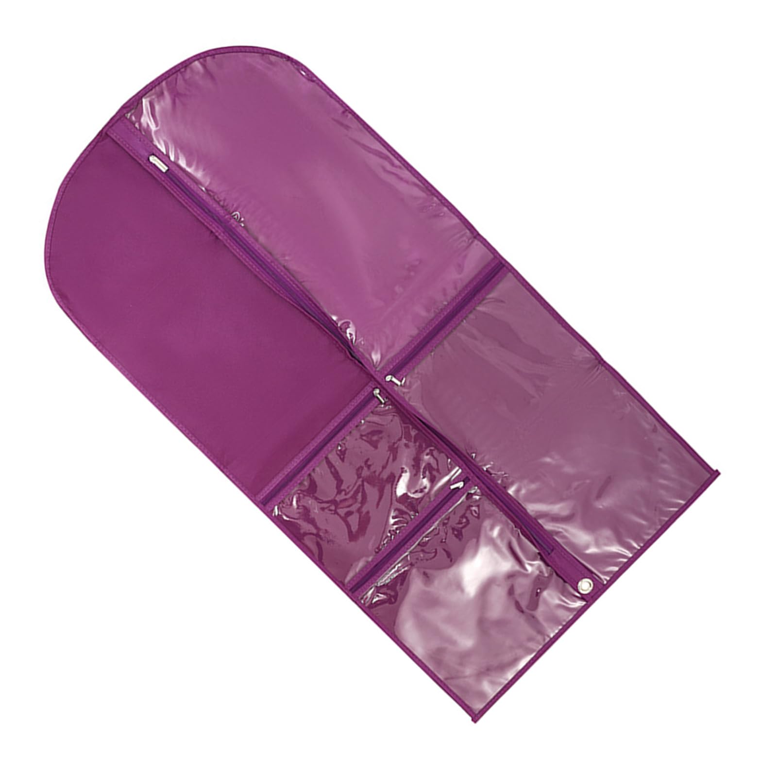 Pageant Garment Bag with 5 Pockets Breathable Fabric Clothing Hanging Cover Dance Clothes Protective Sleeve Zippers Garment Sleeve