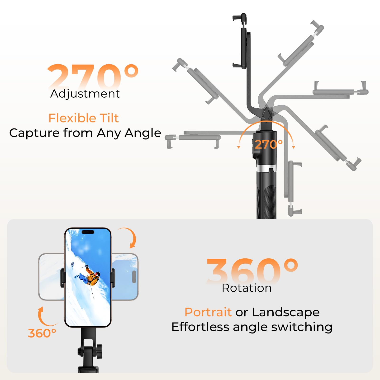 Sensyne Palo selfie de 53 pulgadas para teléfono, trípode de viaje extensible con control remoto desmontable para fotografía, selfies, compatible con todos los teléfonos celulares, color negro
