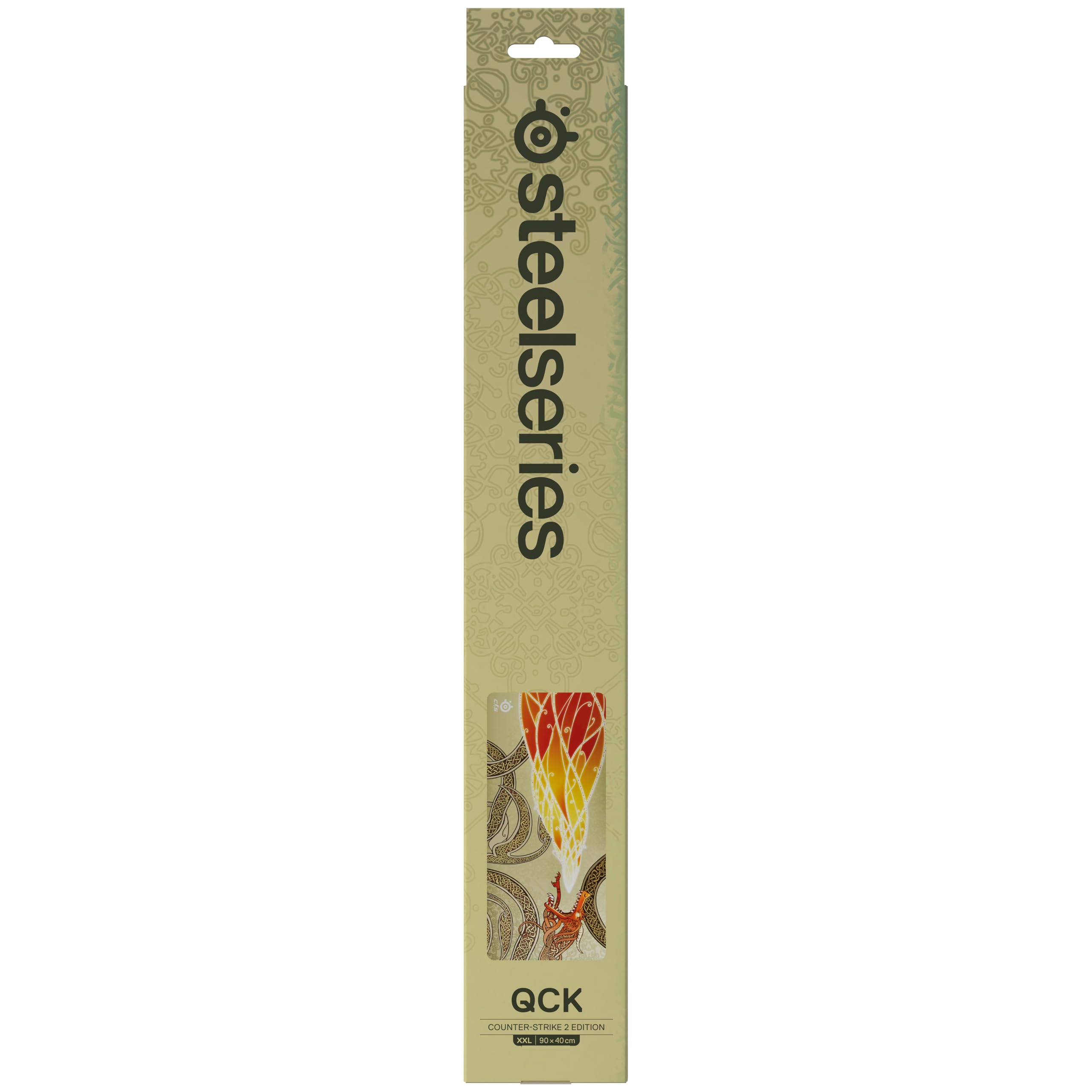 SteelSeries Alfombrilla Gaming QcK - CS2 Dragon Lore - Tela XXL - Cubre escritorios - Gran rastreo y Estabilidad - Optimizada para sensores de Gaming - para los géneros FPS, acción y RPG