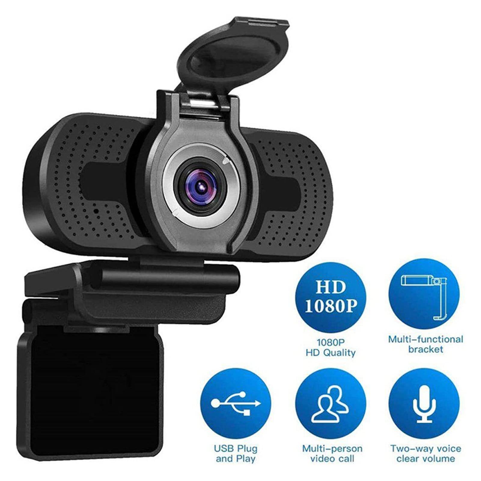 Kamera Internetowa, Usb. Kamera internetowa z mikrofonem HD. Kamera Kamera pokrywa 1080p PC. Kamera kamery internetowej kamery wideo do strumieniowania(1080P)