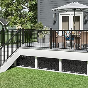 Barrette Outdoor Living 73055262 2 x 4 ft Freesia Black Decorative Screen Panel