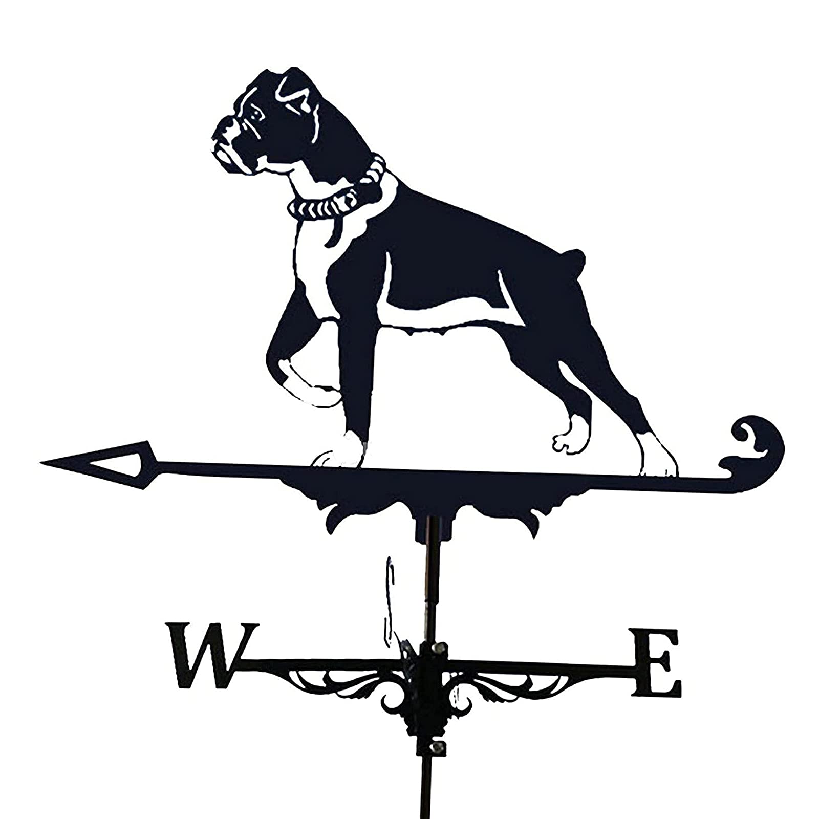 WIQUYBML Weathervane Wind Vane Garden Mount Yard Direction Indicator Stainless Steel Farm Scene Ornaments/Dog/50 * 35Cm