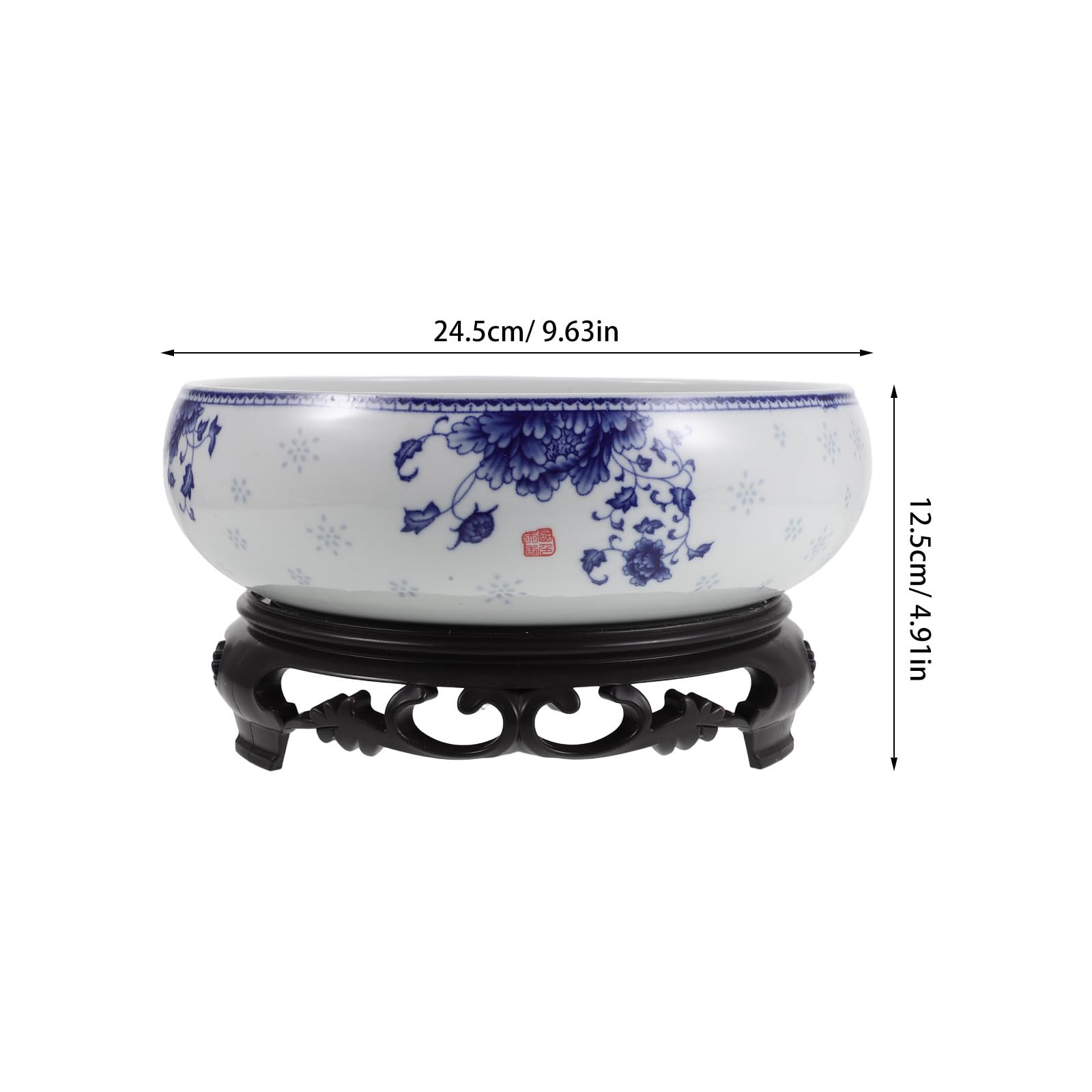 Lotus Bowl: Ceramiczna doniczka hydroponiczna | Biała porcelanowa doniczka bonsai z plastikową podstawą do sadzenia w pomieszczeniach, lilia, Lucky Bonsai, dekoracja domu, patio i ogrodu,