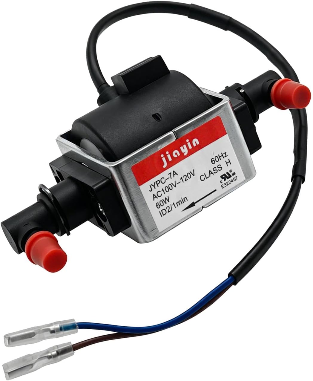 JYPC-7A Electromagnetic Solenoid Water Pump AC100V-120V 60W 2400cc/min | Replacement for Rug Doctor DCC-1 Carpet Cleaner, Coffee Machine & Steam Mop