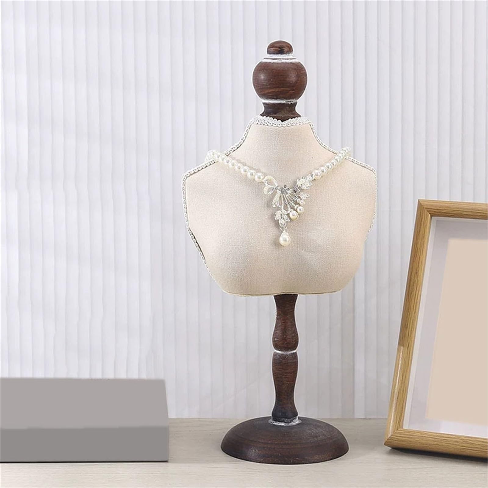 Organizzatore Jewelry Display Bust Linen Necklace Chain Mannequin