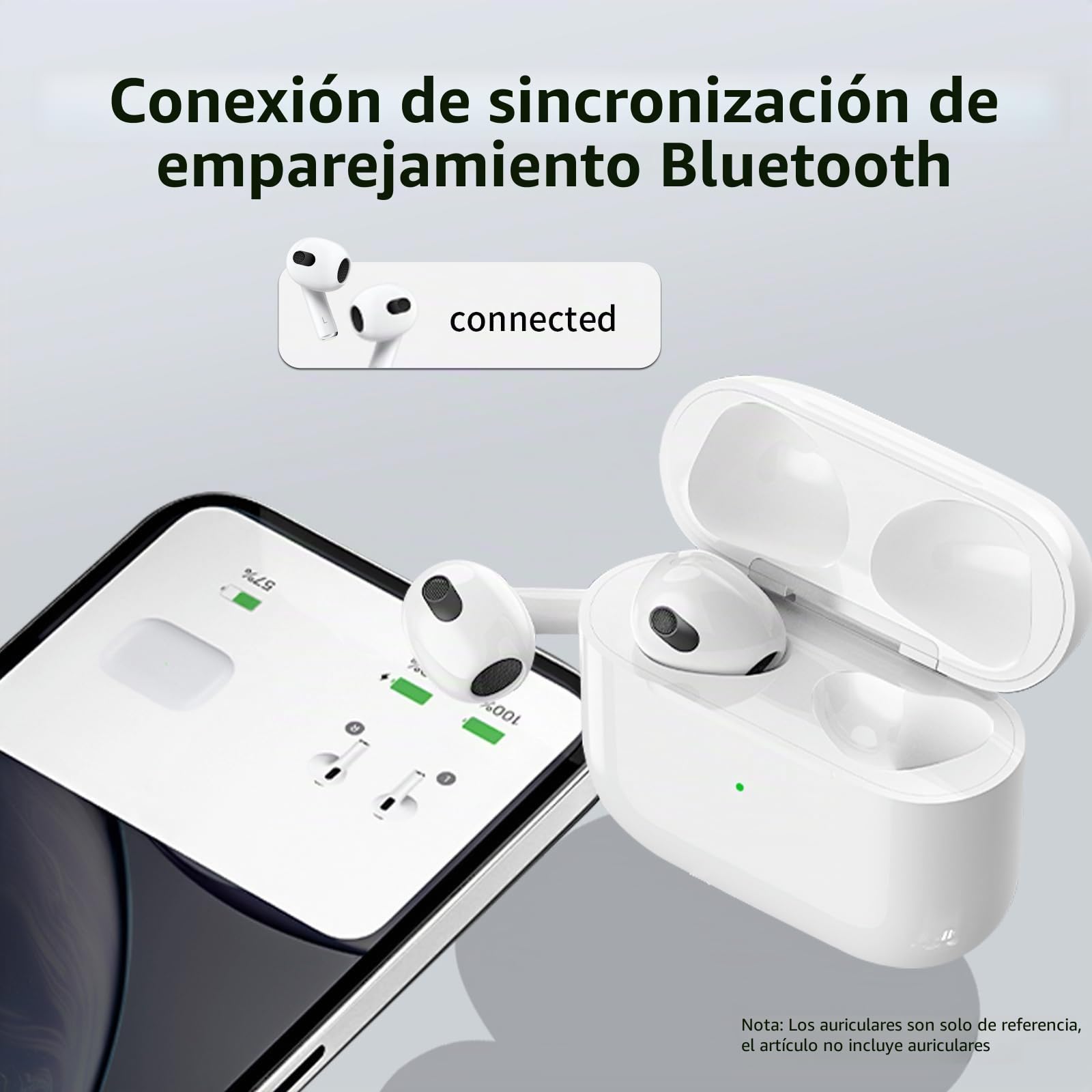 Carcasa de carga inalámbrica compatible con AirPods 4ª generación, detector de movimiento, doble apoyo