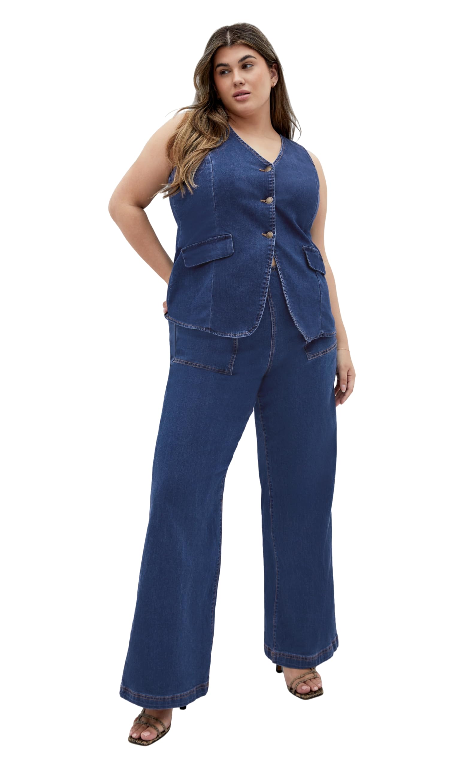 City Chic Womens Plus Size Vest - August