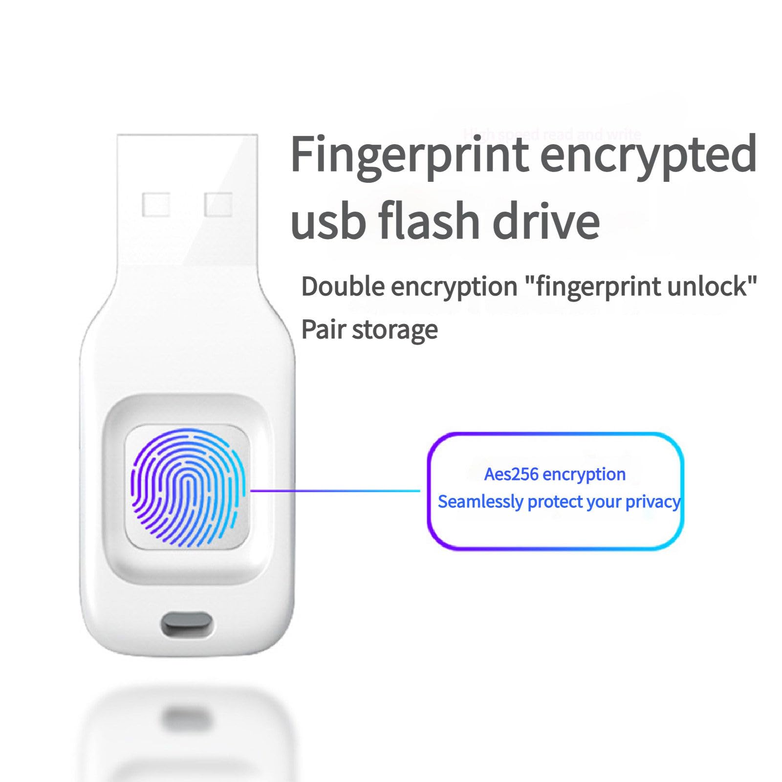 Chiavetta USB Type-C con crittografia delle Impronte digitali, chiavetta USB protetta da Password, 10 ID di Impronte digitali consentiti, chiavette USB 64GB