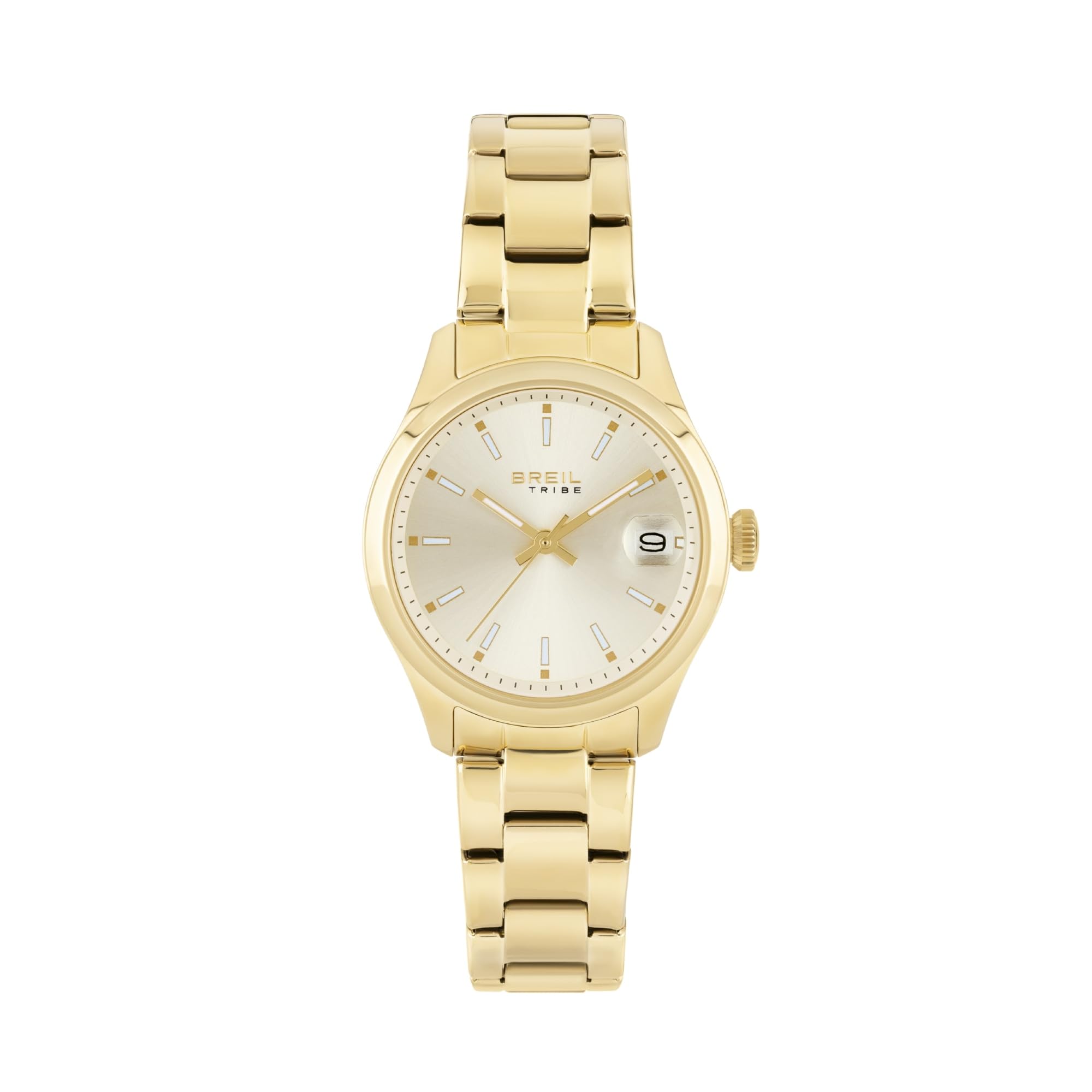 Breil, Collezione Classic Elegance, Orologio Donna Solo Tempo, in Acciaio IP Light Gold, Bracciale Lucido e Satinato, Quadrante Sunray Color Champagne, Indici e Sfere Bianchi, Cassa 32 mm, Color Gold
