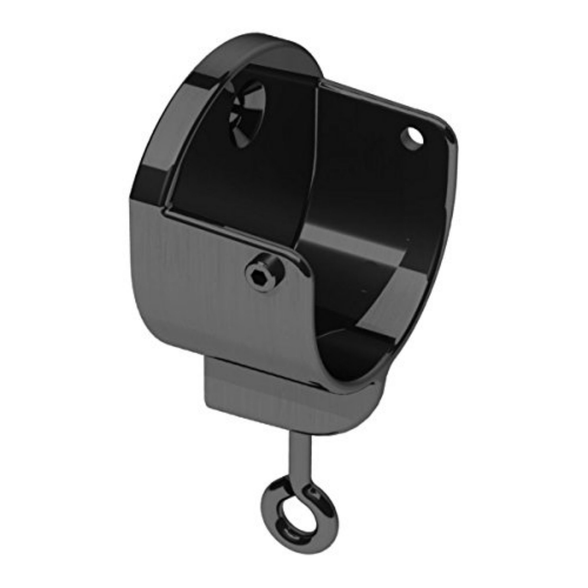 Swish Grey Generic 28Mm Metal Curtain Pole Recess Bracket, Graphite