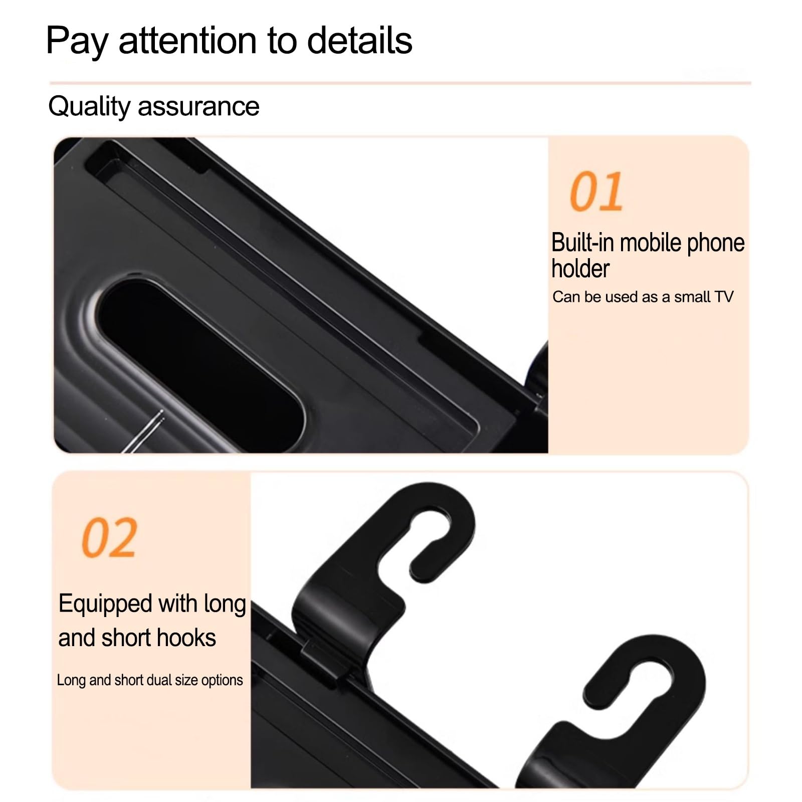 Organizer per seggiolino Auto con Spallacci Regolabili in Lunghezza, Auto Organizzatore Kick Mats Impermeabile Sedile Posteriore, Organizer per sedili Posteriori con(Grey)