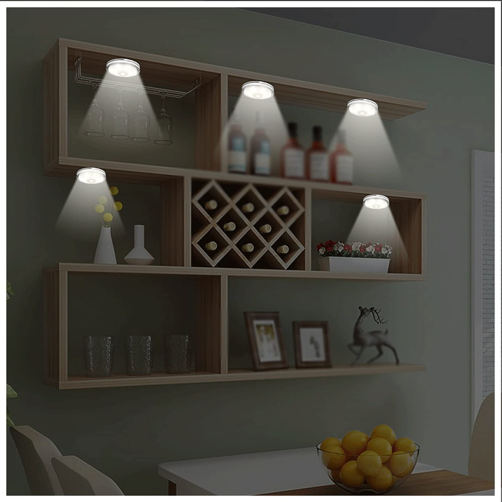 Luz Nocturna 3PCS LED Luces de gabinete Sensor de Movimiento Luces de Noche Blanco Caliente DIRIGIÓ Lámpara Nocturna para el Dormitorio Armario Escaleras Iluminación de la Cocina