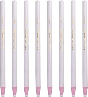NUOBESTY 12pcs Grease Pencils Wax Pencils Peel-Off Markers Crayons Pencils China Markers Pencils for Metal Glass Fabric (White)