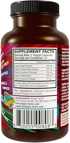 Miniatura 7 de Cápsulas de polvo de raíz de remolacha cultivada en Estados Unidos, mezcla de corazón feliz con extracto de semilla de uva y ginseng