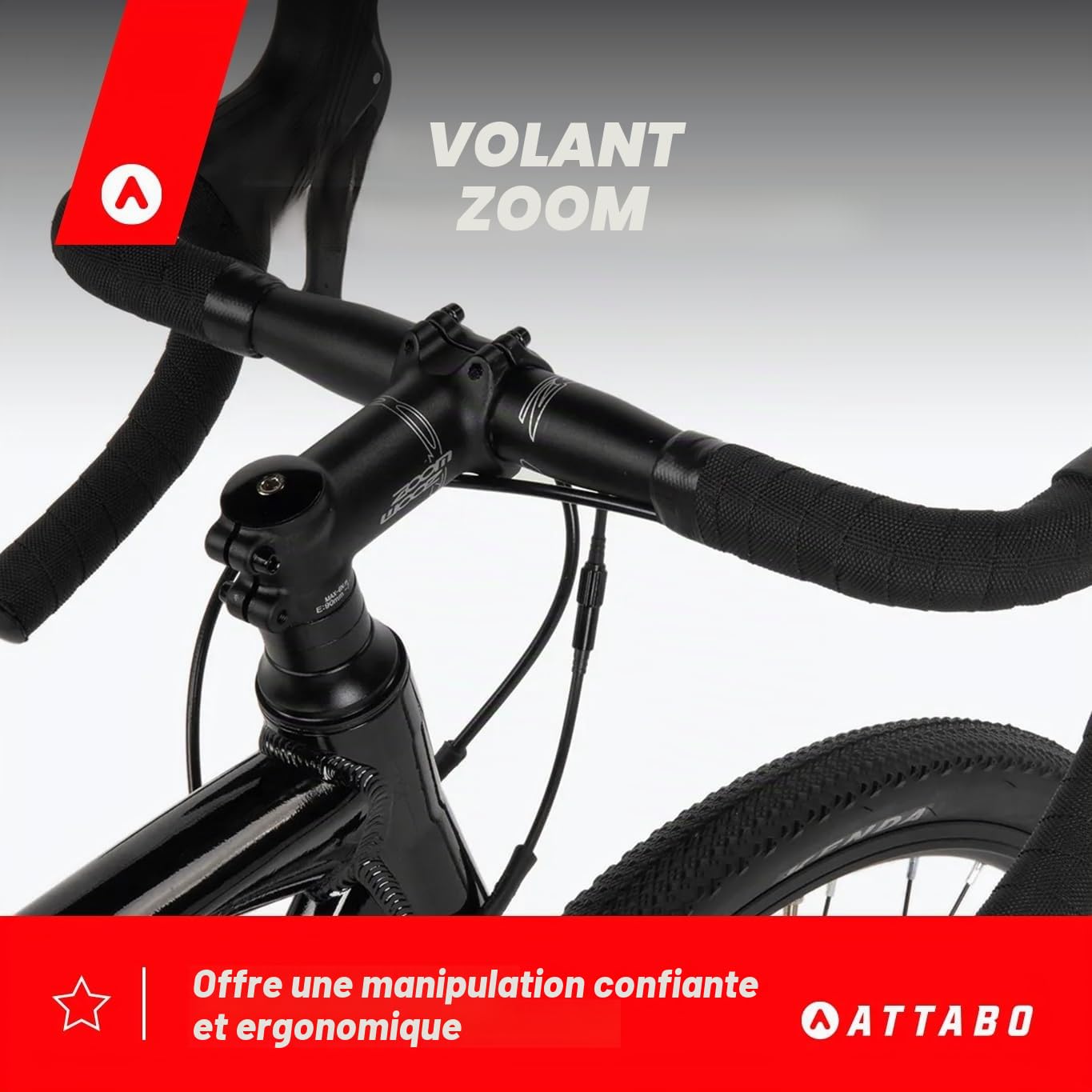 ATTABO Gravel Bike GRADO 2.0 avec Cadre en Aluminium 52-56 cm Guidon Ergonomique Frein à Disque mécanique TEKTRO vélo avec Roues de 28" avec Accessoires Selle réglable 10 Vitesses
