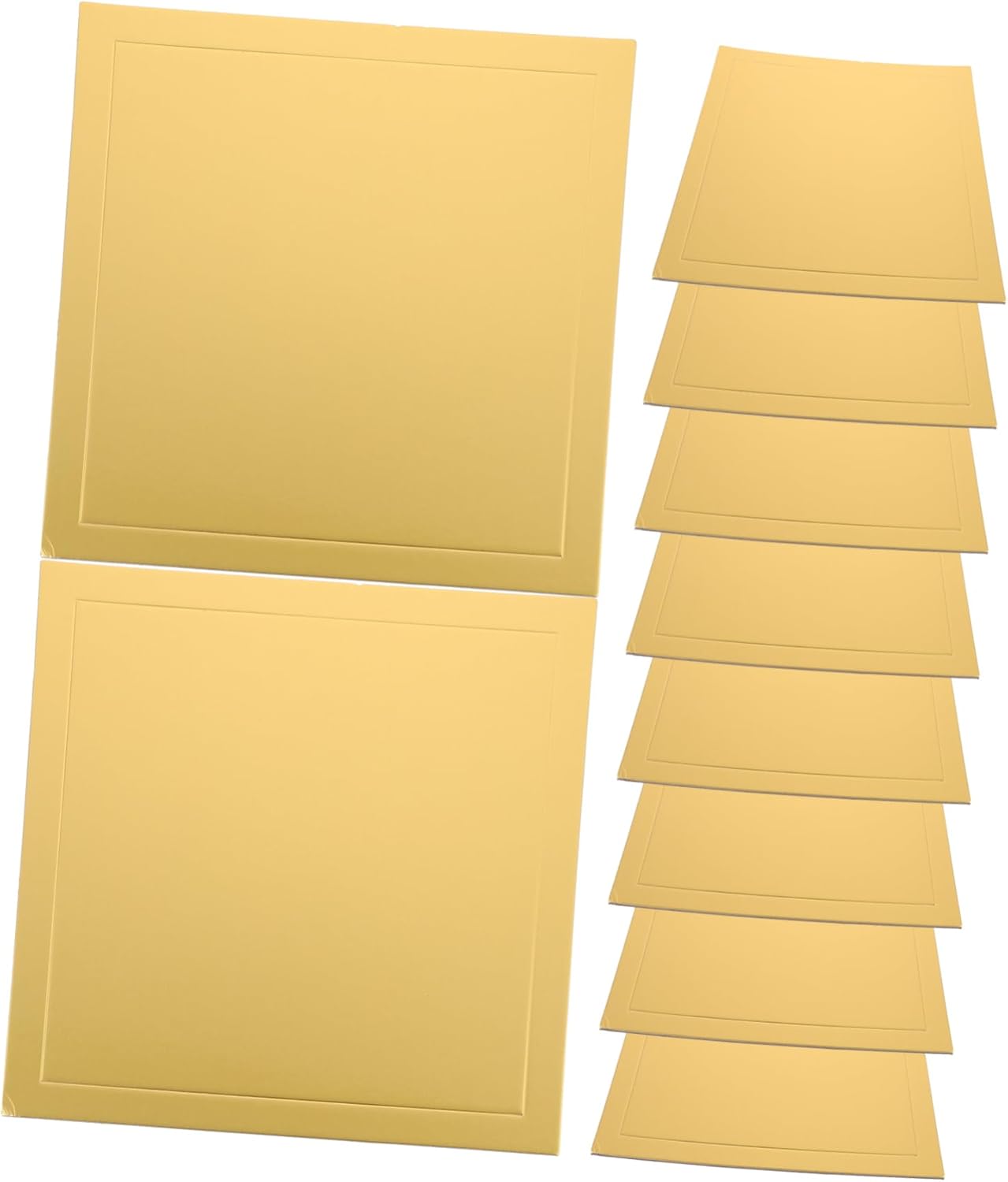 10pcs Square Cake Boards Sturdy Cardboard Baking Base for Versatile Cake Display for Weddings Birthdays and Events Prevents Grease Stains