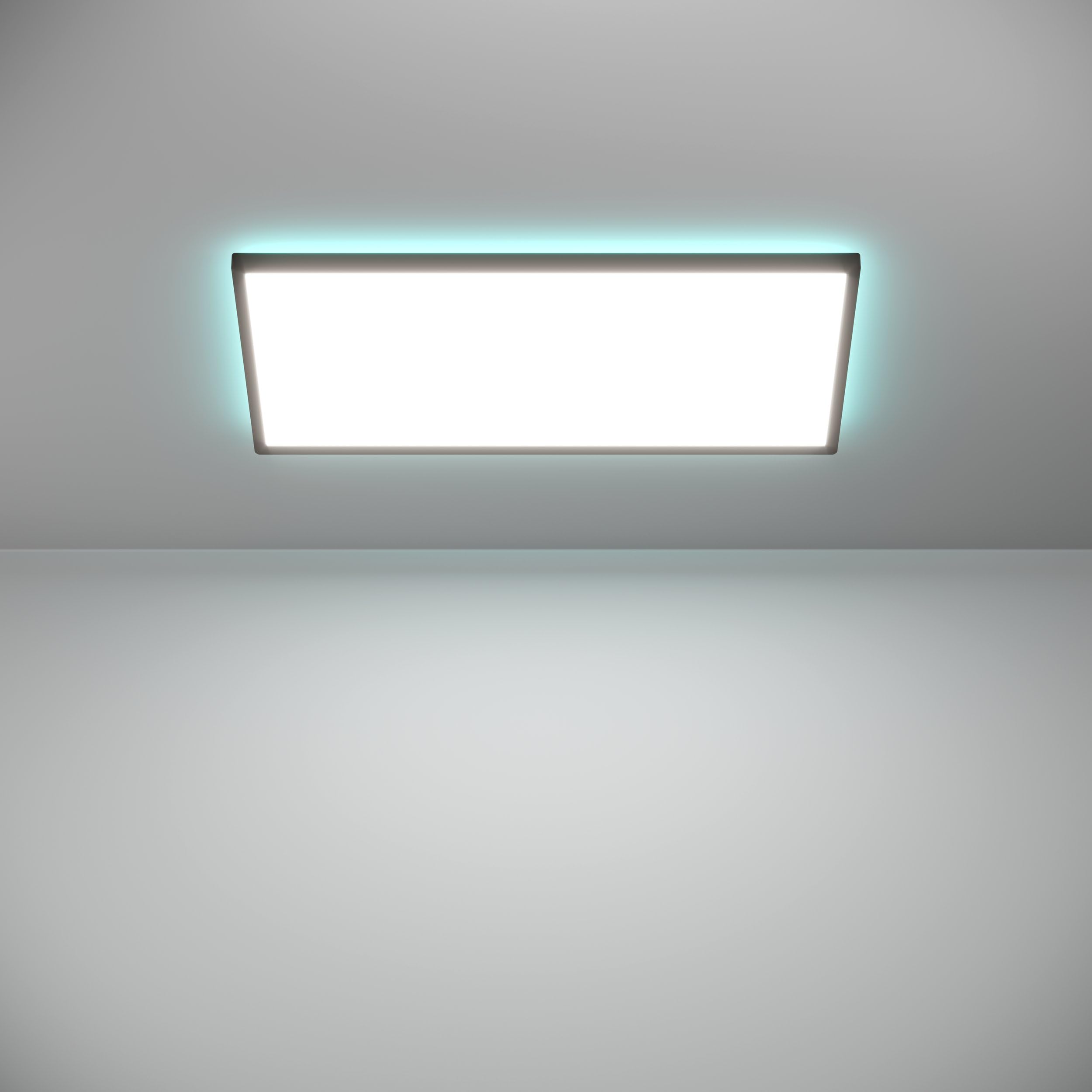 EGLO connect.z Smart Home LED lampa sufitowa do łazienki Rovito-Z, ZigBee | sterowanie przez aplikację i głos Alexa, ciepła i zimna biel, RGB, ściemnialna, czarna, IP44, 57x30 cm