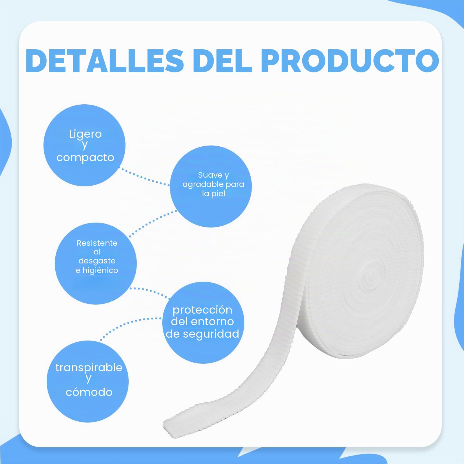 Vendaje tubular elástico, vendaje de red, vendaje de compresión tubular, vendaje tubular, vendaje de malla, vendaje de cola de zinc para la retención del vendaje de heridas