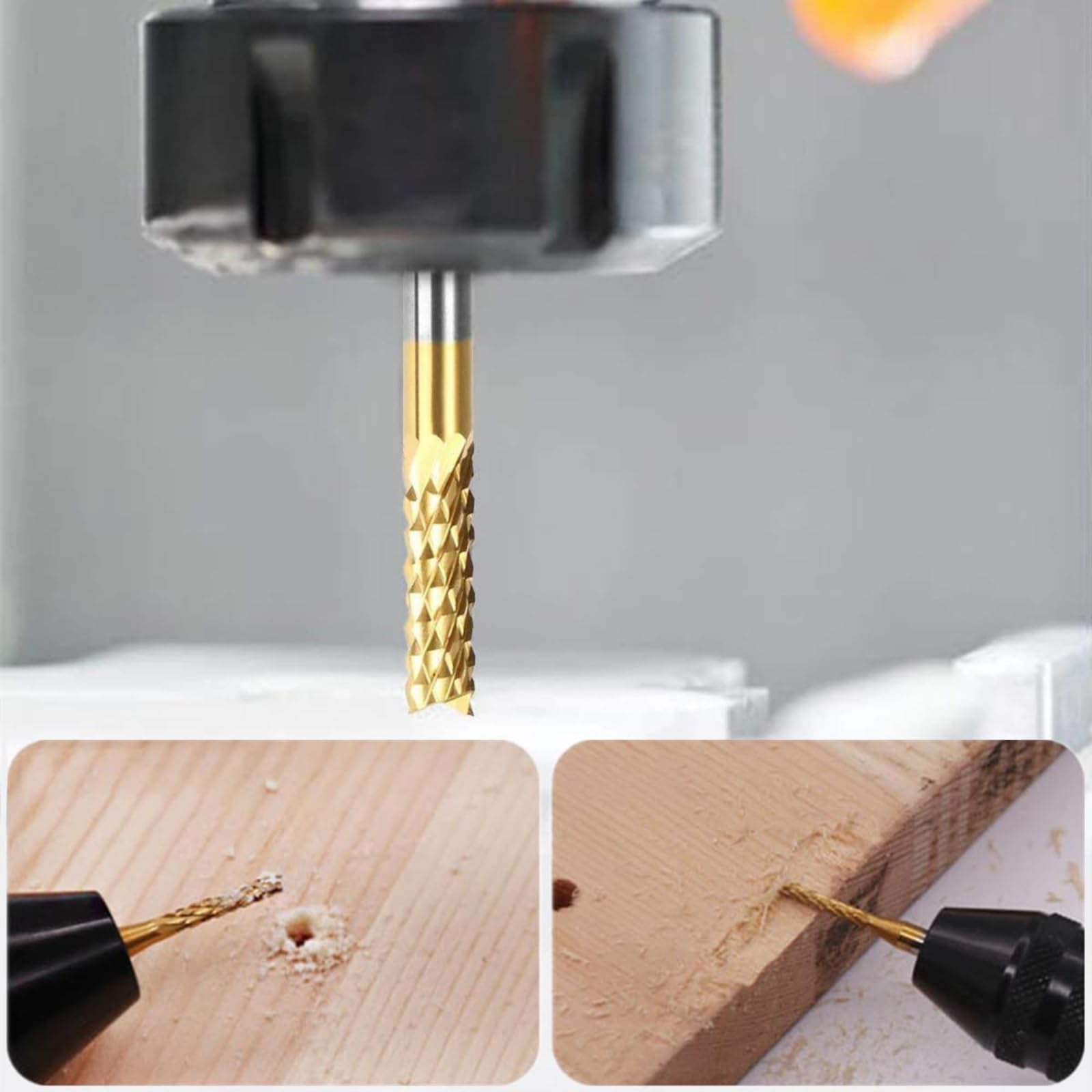 Lot de 10 embouts de fraisage - Embouts de gravure - 1,0 à 3,0 mm - Moulin à extrémité revêtue de tungstène - Ciment en carbure de tungstène - Outils pour machine PCB