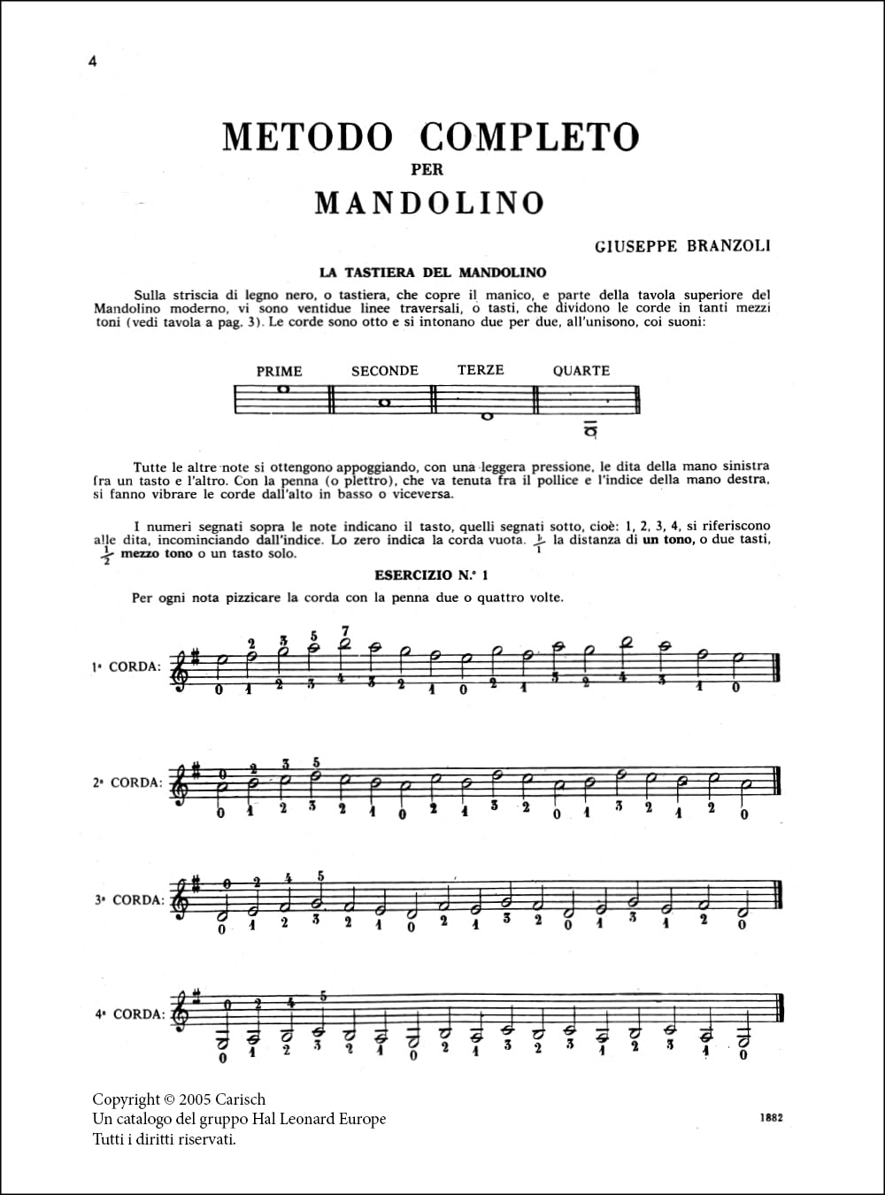 Metodo teorico-pratico per mandolino