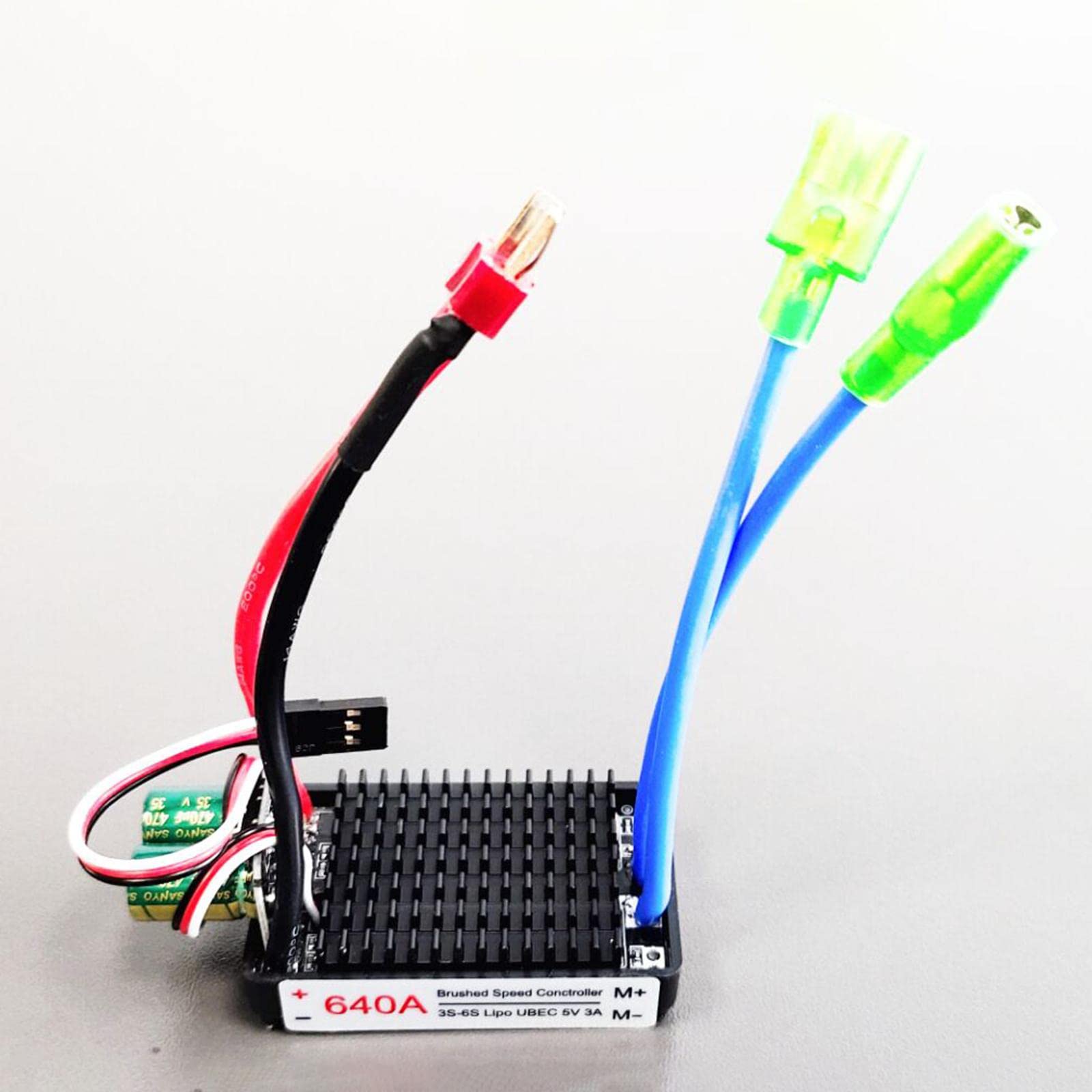 F Fityle RC Boat 12V-24V regolatore di velocità elettronico Motore Spazzolato 640A ESC - Spina T