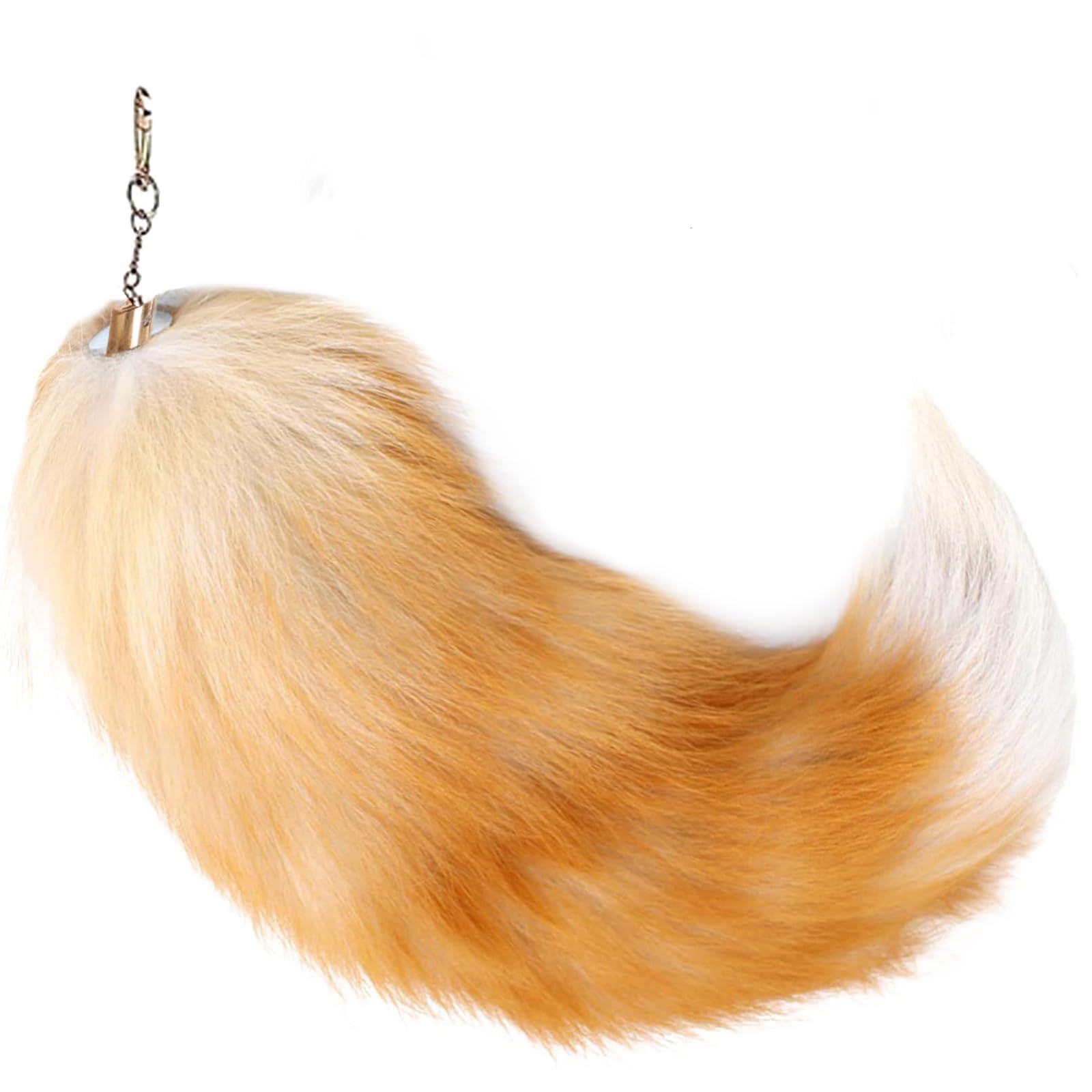 Valpeak17'' Real Fox Tail Keychain Fluffy wolf Tail Cosplay Fox Costume for Kids