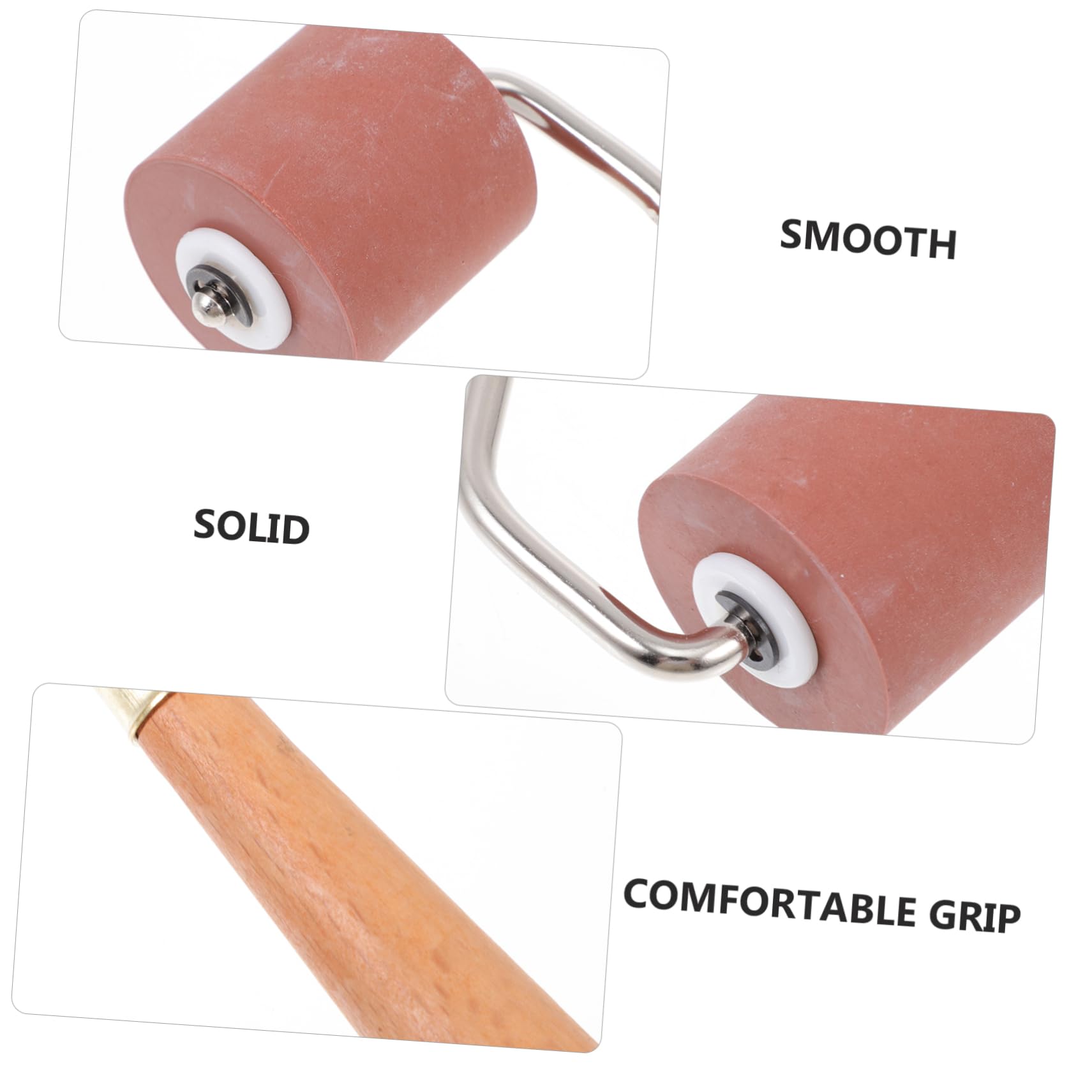 VILLCASE 2 Pcs Essential Ink Applicator Durable Rubber Rollers for Oil Painting