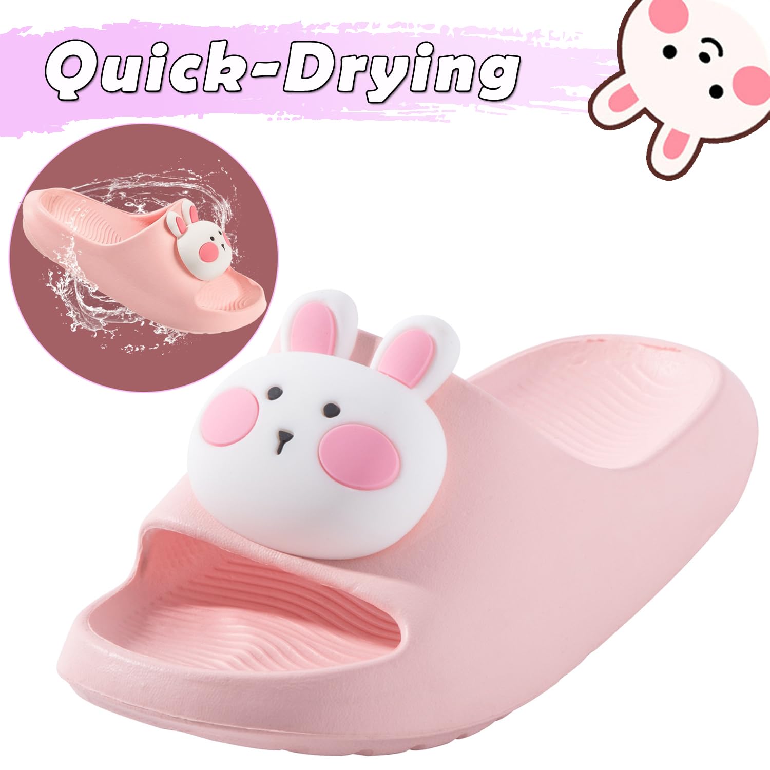 DRECAGE Chanclas de Playa para Niña Zapatillas de Baño Niño Zapatos de Piscina Antideslizante Ligero Verano Sandalias de Ducha 23-33 EU