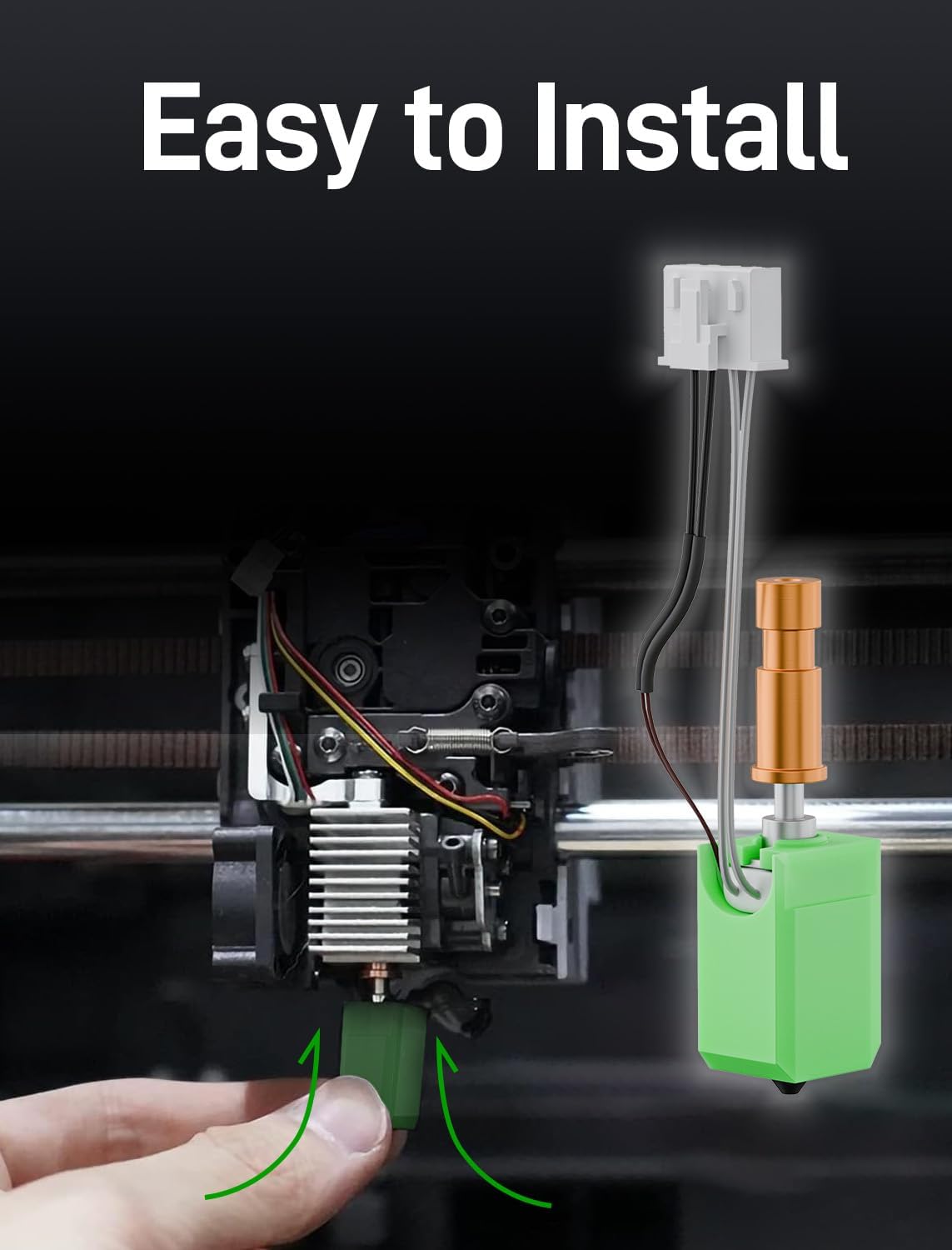 Lot de 4 kits Hotend S1/S1C compatibles avec imprimante 3D Anycubic Kobra S1/S1 Combo - Tête d'impression à chauffage rapide - Haute conductivité thermique (0,2 + 0,4 + 0,6 + 0,8 mm)